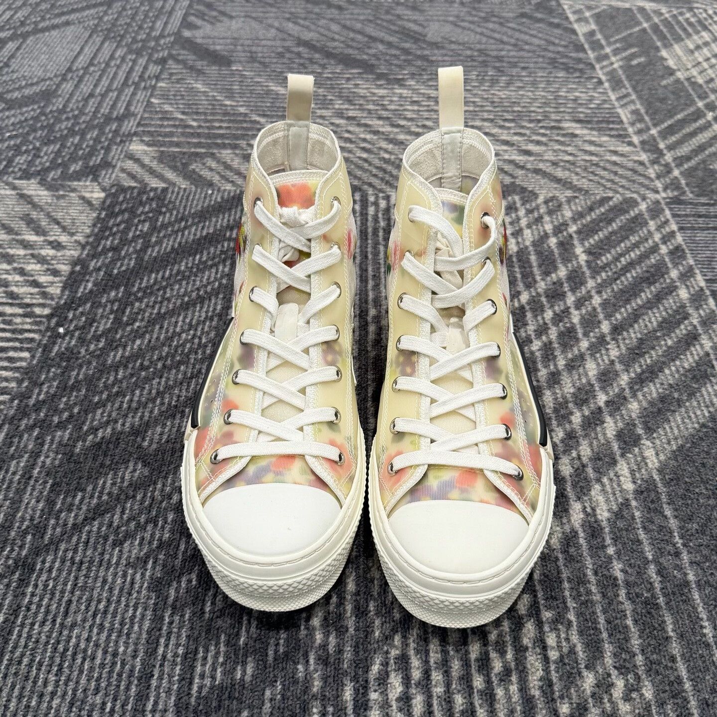 Dior Dior B23 Floral High-Top Sneakers Size US 8 / EU 41 - 2 Thumbnail