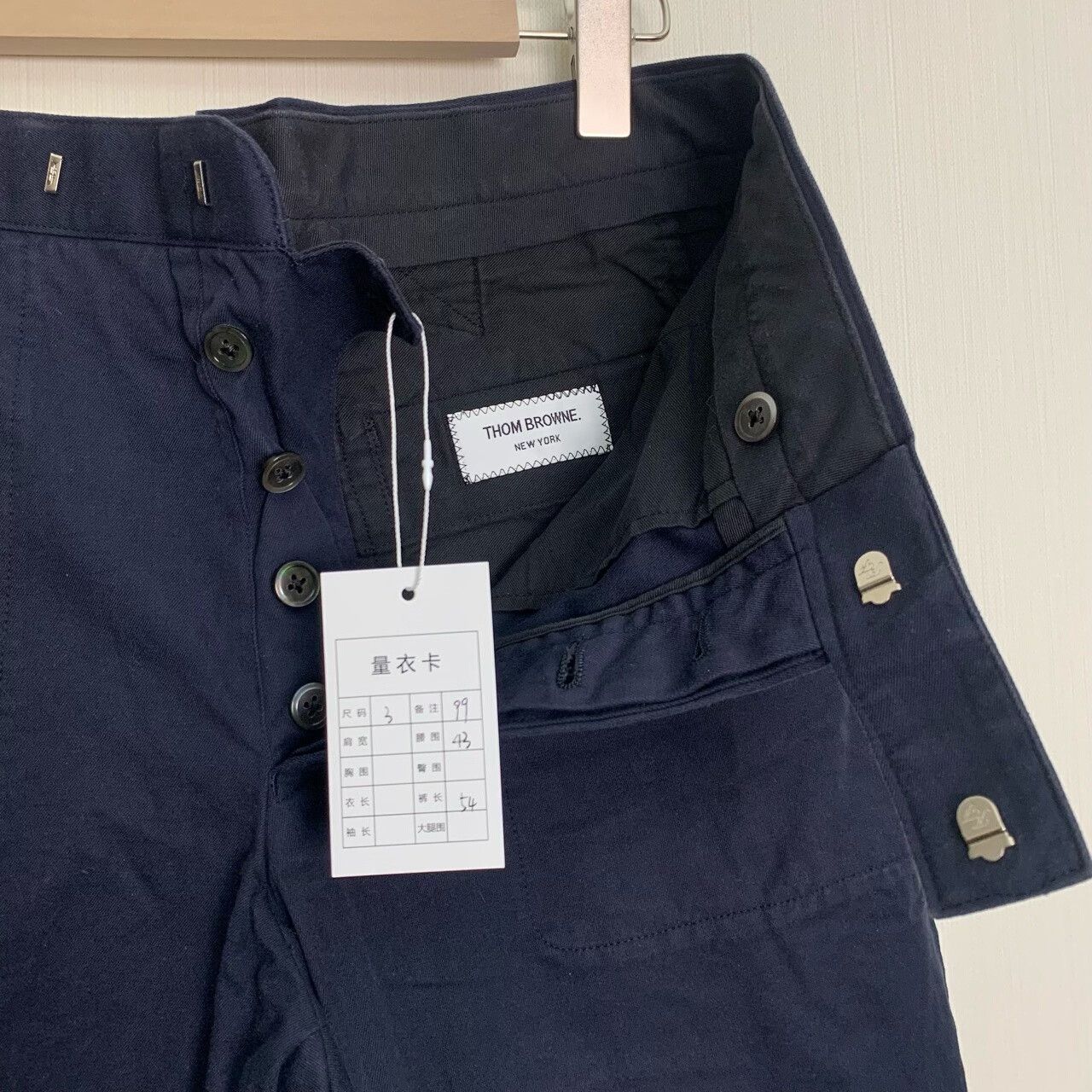 Thom Browne Thom Browne Navy Shorts with Gold Buttons Size US 30 / EU 46 - 3 Thumbnail