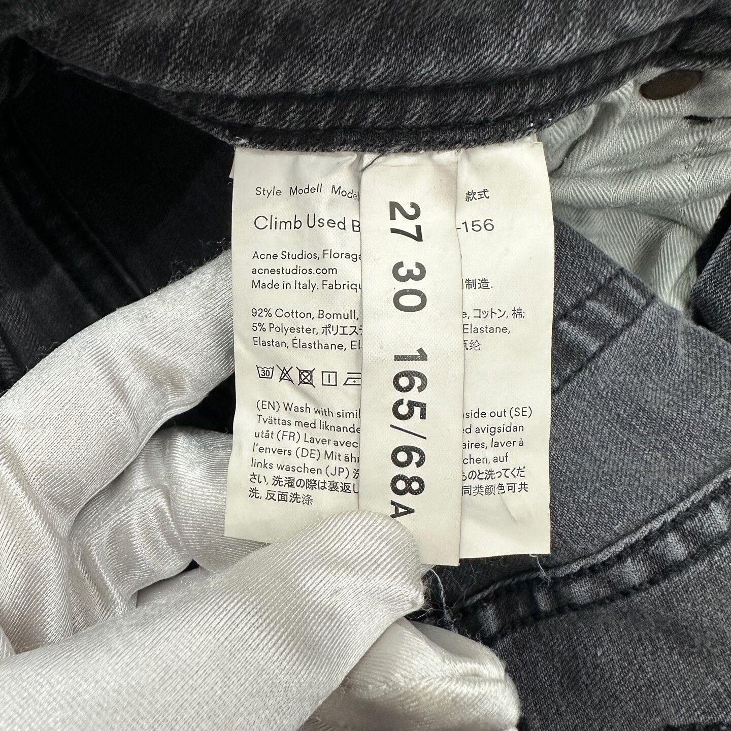 Acne Studios Acne Studios Climb Used Black Jeans Size US 27 - 5 Thumbnail
