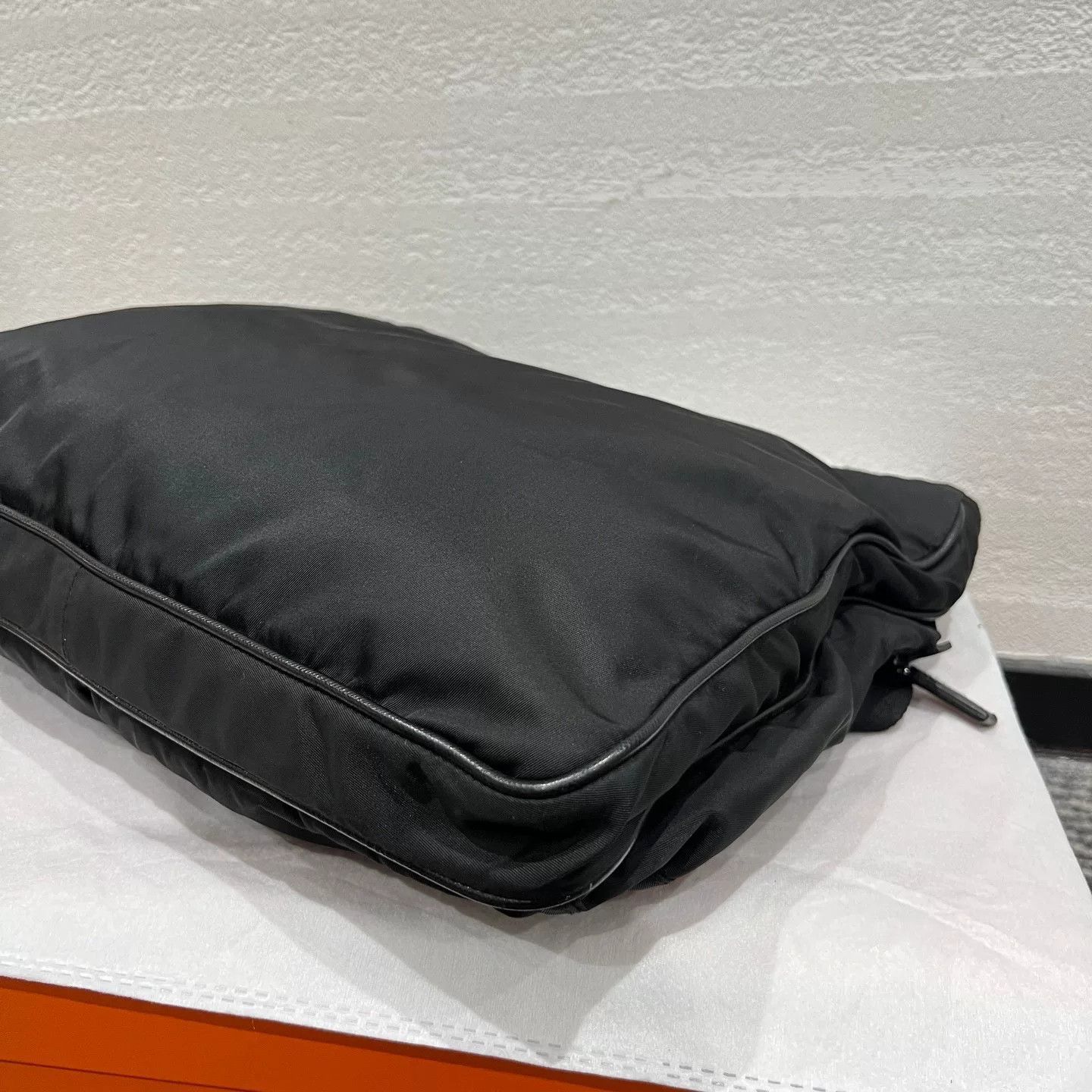 Prada Prada Nylon Messenger Bag with Leather Trim Size ONE SIZE - 4 Thumbnail