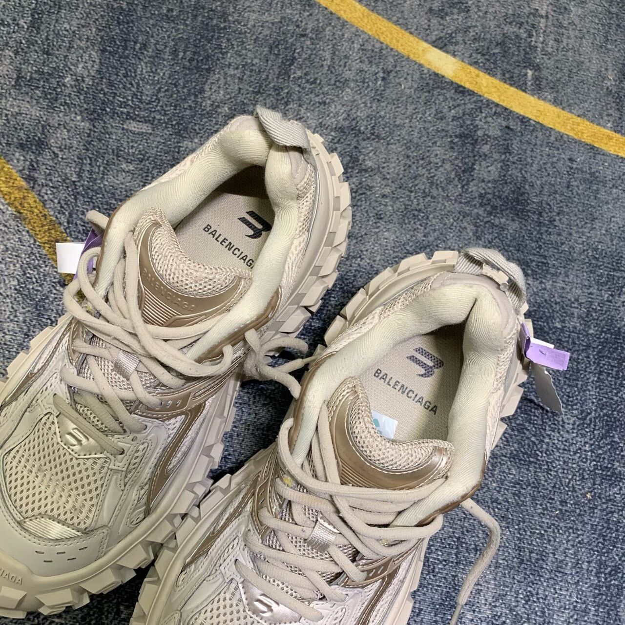 Balenciaga Balenciaga Tire Sneakers in Beige Color Size US 6 / EU 39 - 6 Thumbnail