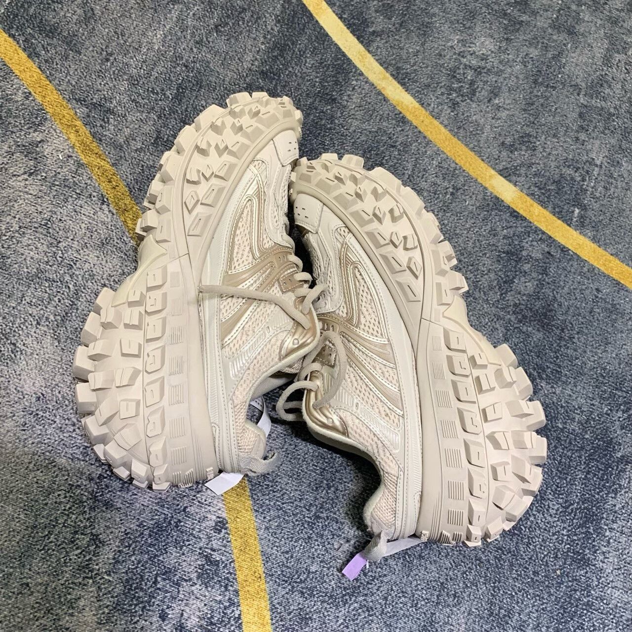 Balenciaga Balenciaga Tire Sneakers in Beige Color Size US 6 / EU 39 - 3 Thumbnail