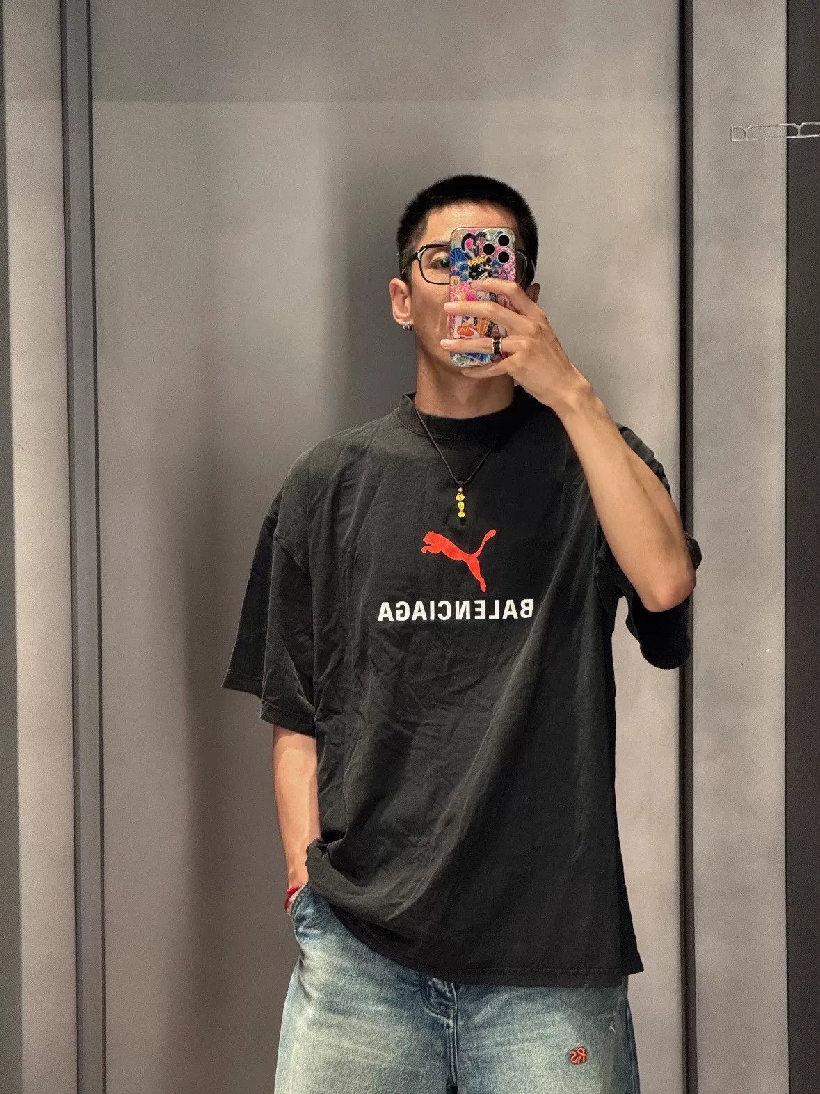 Balenciaga Balenciaga PUMA FW25 Vintage T-Shirt Size US S / EU 44-46 / 1 - 8 Thumbnail