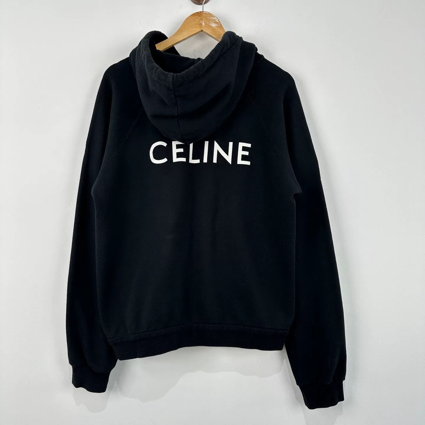 Celine Celine Logo Print Hoodie in Black Size US XL / EU 56 / 4 - 2 Thumbnail