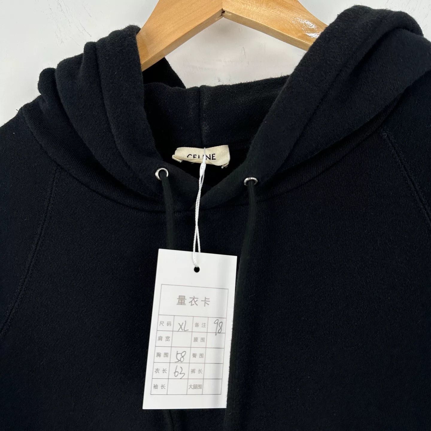 Celine Celine Logo Print Hoodie in Black Size US XL / EU 56 / 4 - 3 Thumbnail