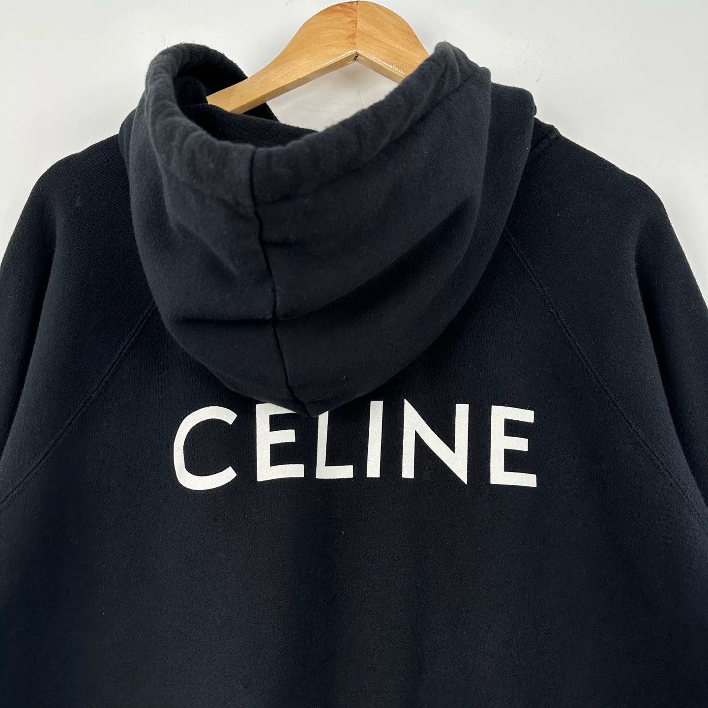 Celine Celine Logo Print Hoodie in Black Size US XL / EU 56 / 4 - 4 Thumbnail