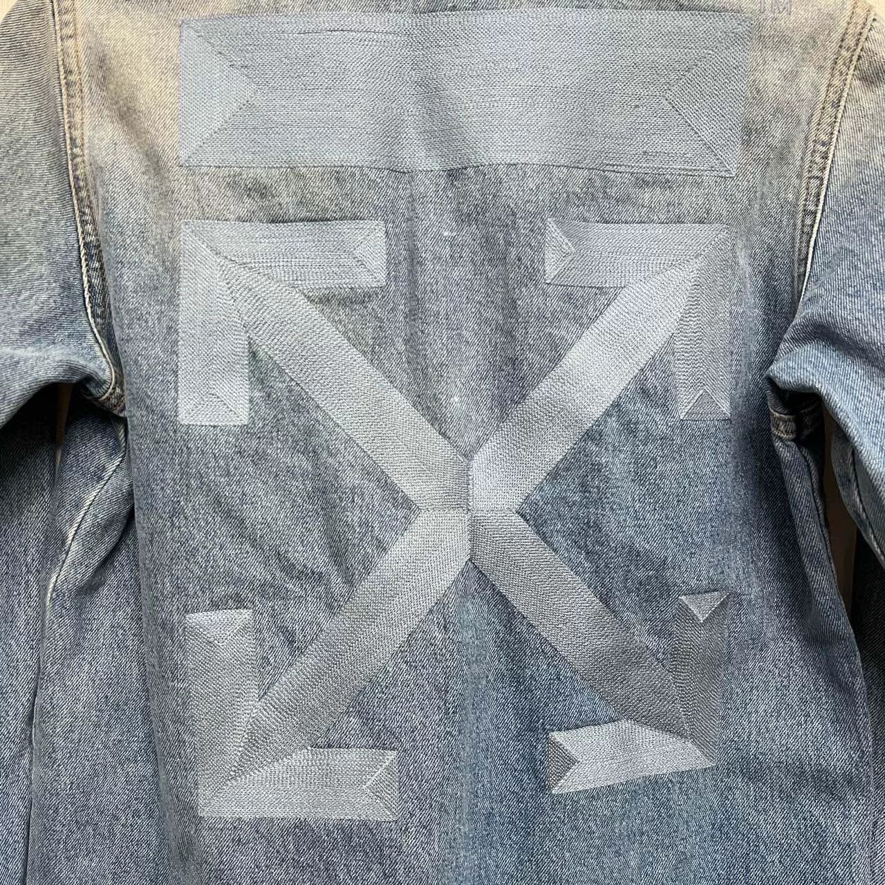 Off-White Off-White Embroidered Arrow Denim Jacket XS Size XS / US 0-2 / IT 36-38 - 4 Thumbnail