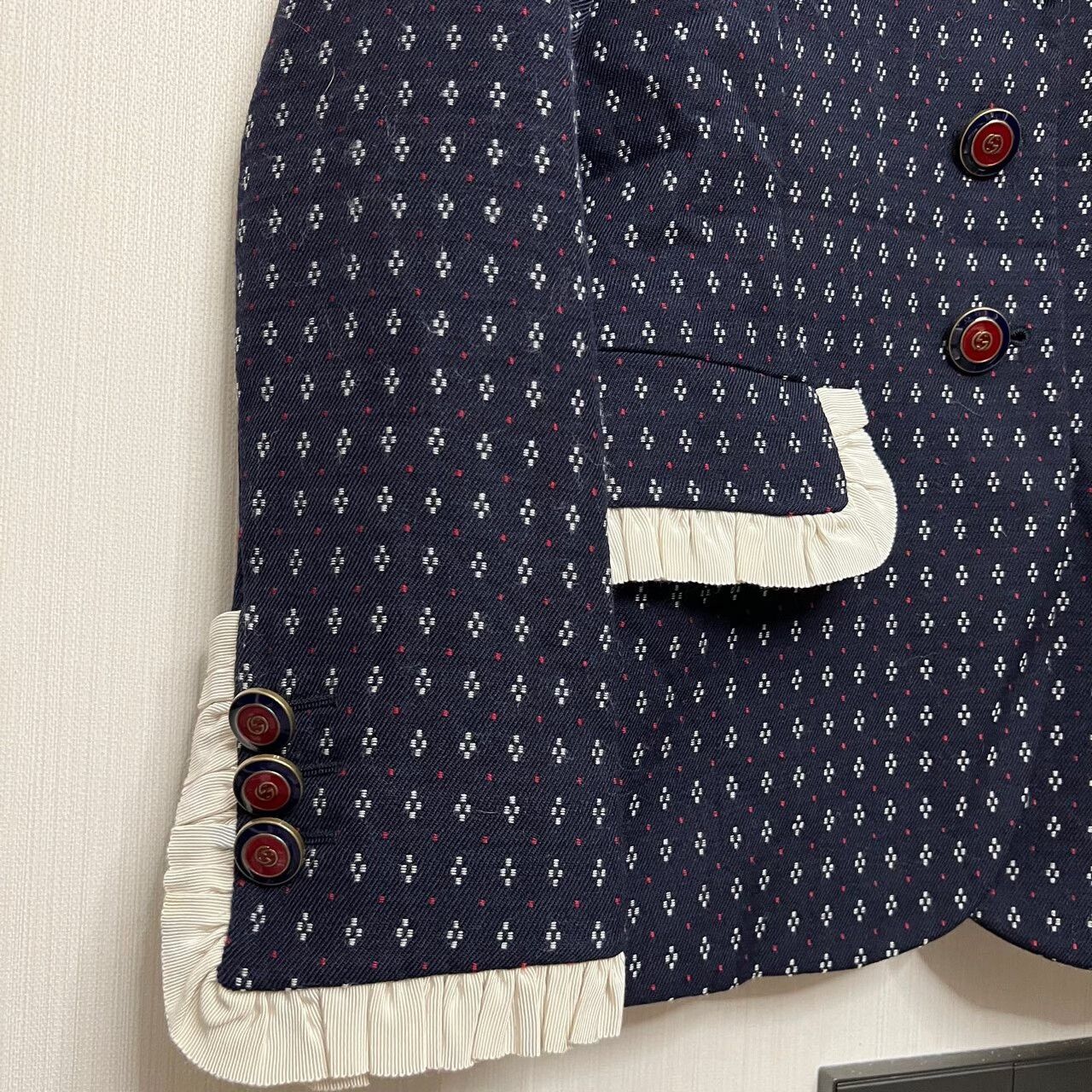 Gucci Gucci Printed Blazer with Lace Trim Size S / US 4 / IT 40 - 5 Thumbnail