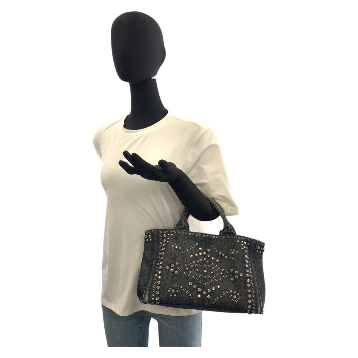 Prada Prada Prada Canapa Denim 2way Bag Textile Shoulder Bag DUTY FREE for USA Size ONE SIZE - 7 Thumbnail