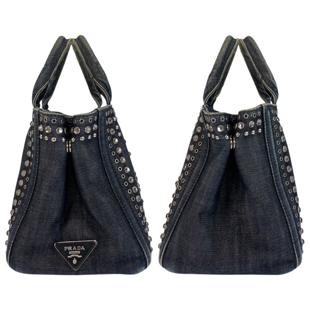 Prada Prada Prada Canapa Denim 2way Bag Textile Shoulder Bag DUTY FREE for USA Size ONE SIZE - 8 Thumbnail