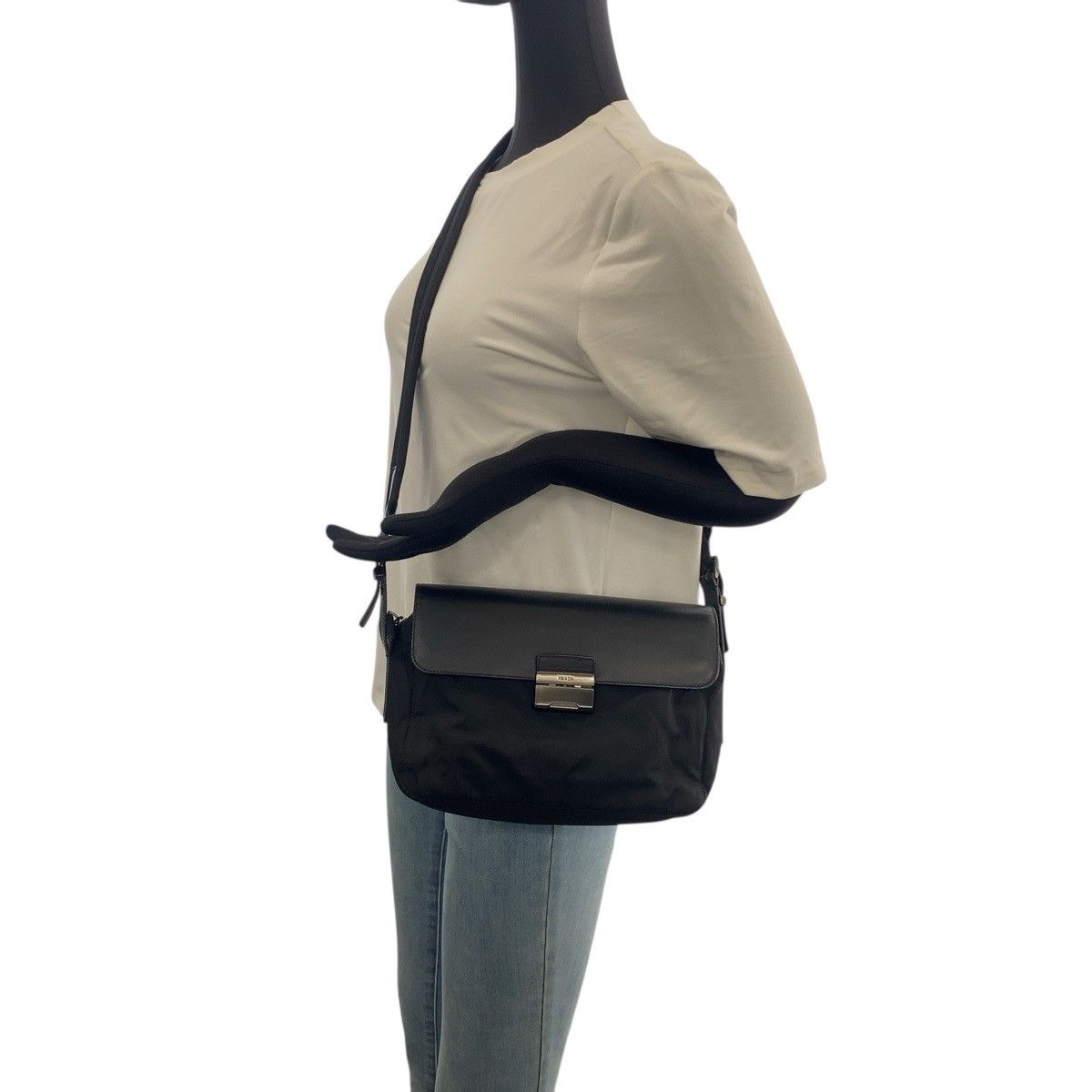 Prada Prada Prada Tessuto Nylon Leather Shoulder Bag Textile Shoulder Bag DUTY FREE for USA Size ONE SIZE - 7 Thumbnail