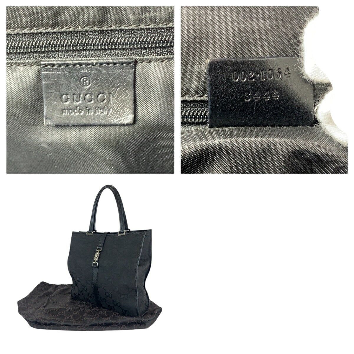 Gucci Gucci Gucci Jackie GG Canvas Tote Bag Textile Tote Bag 002 1064 DUTY FREE for USA Size ONE SIZE - 4 Thumbnail