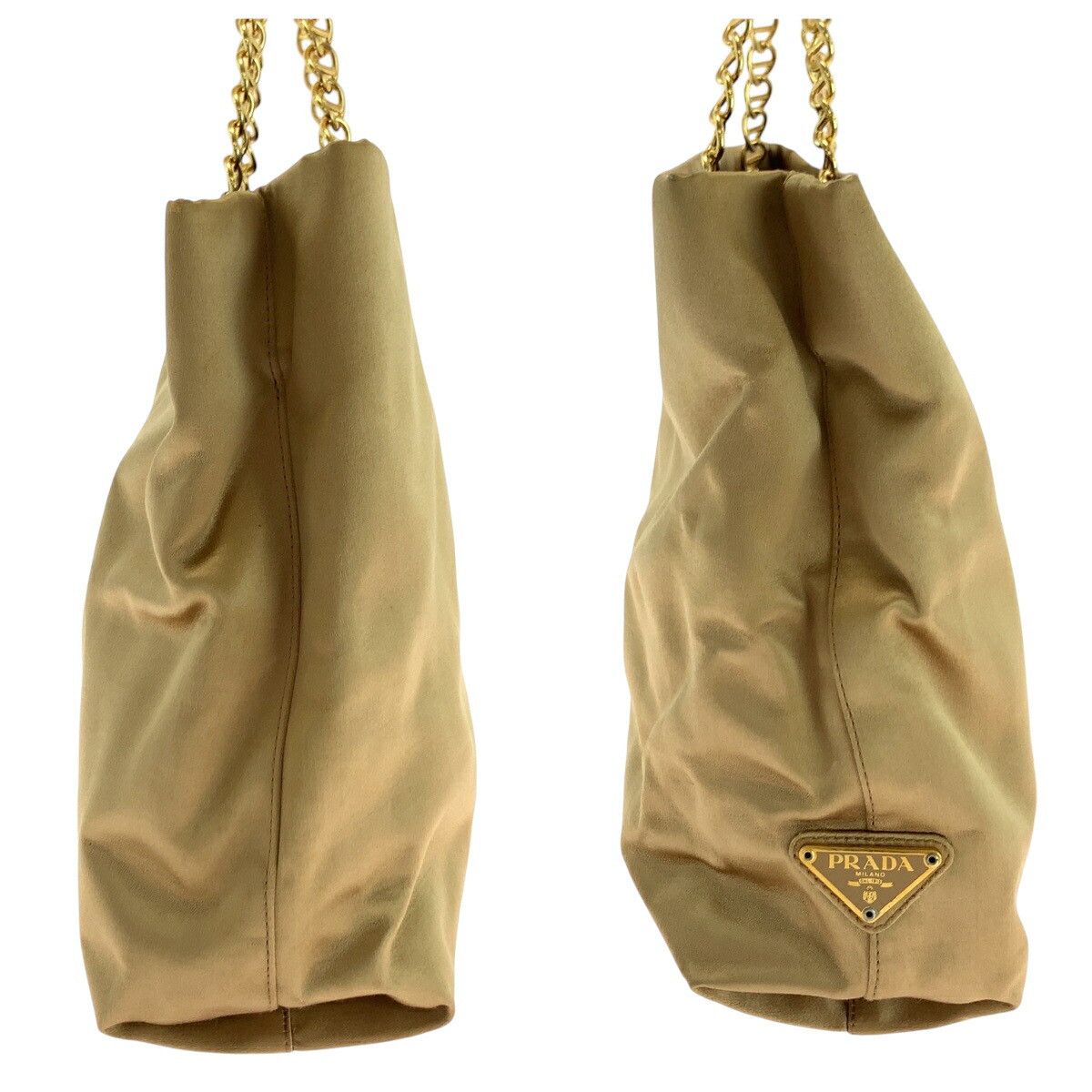 Prada Prada Satin Chain Tote Bag Textile Tote Bag DUTY FREE for USA