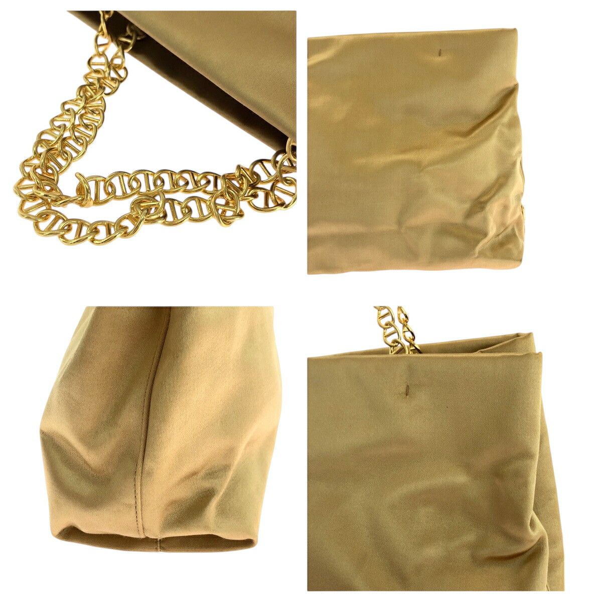 Prada Prada Satin Chain Tote Bag Textile Tote Bag DUTY FREE for USA