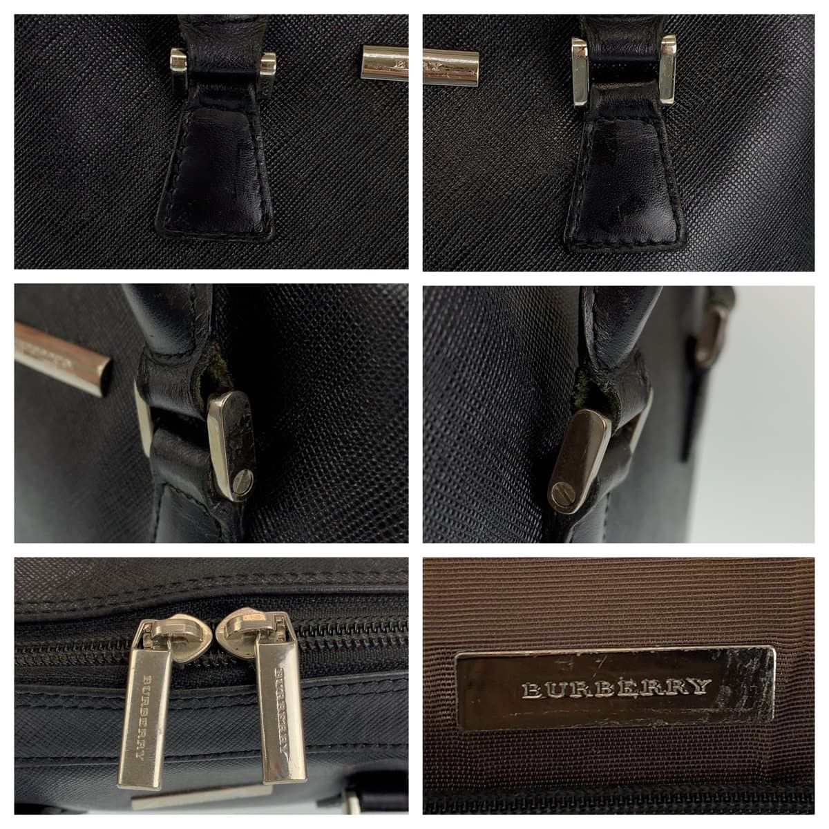 Burberry Burberry Burberry Medium Check Leather Handbag Leather Tote Bag DUTY FREE for USA Size ONE SIZE - 4 Thumbnail