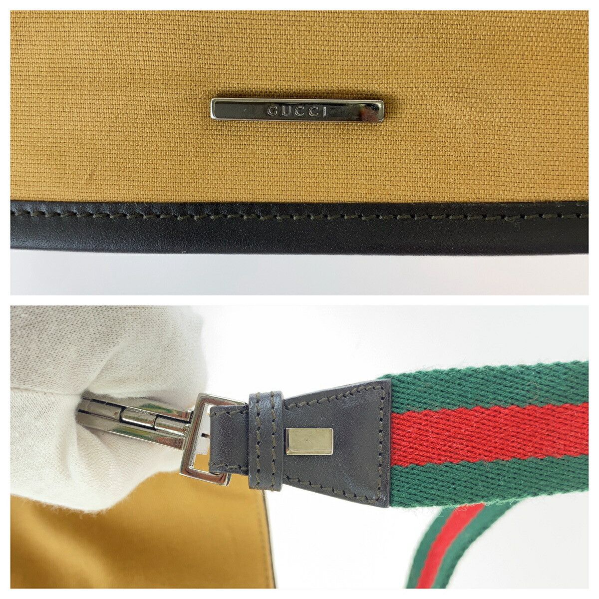 Gucci Gucci Gucci Sherry Line Canvas 2way bag Textile Shoulder Bag 001 4321 2684 DUTY FREE for USA Size ONE SIZE - 4 Thumbnail