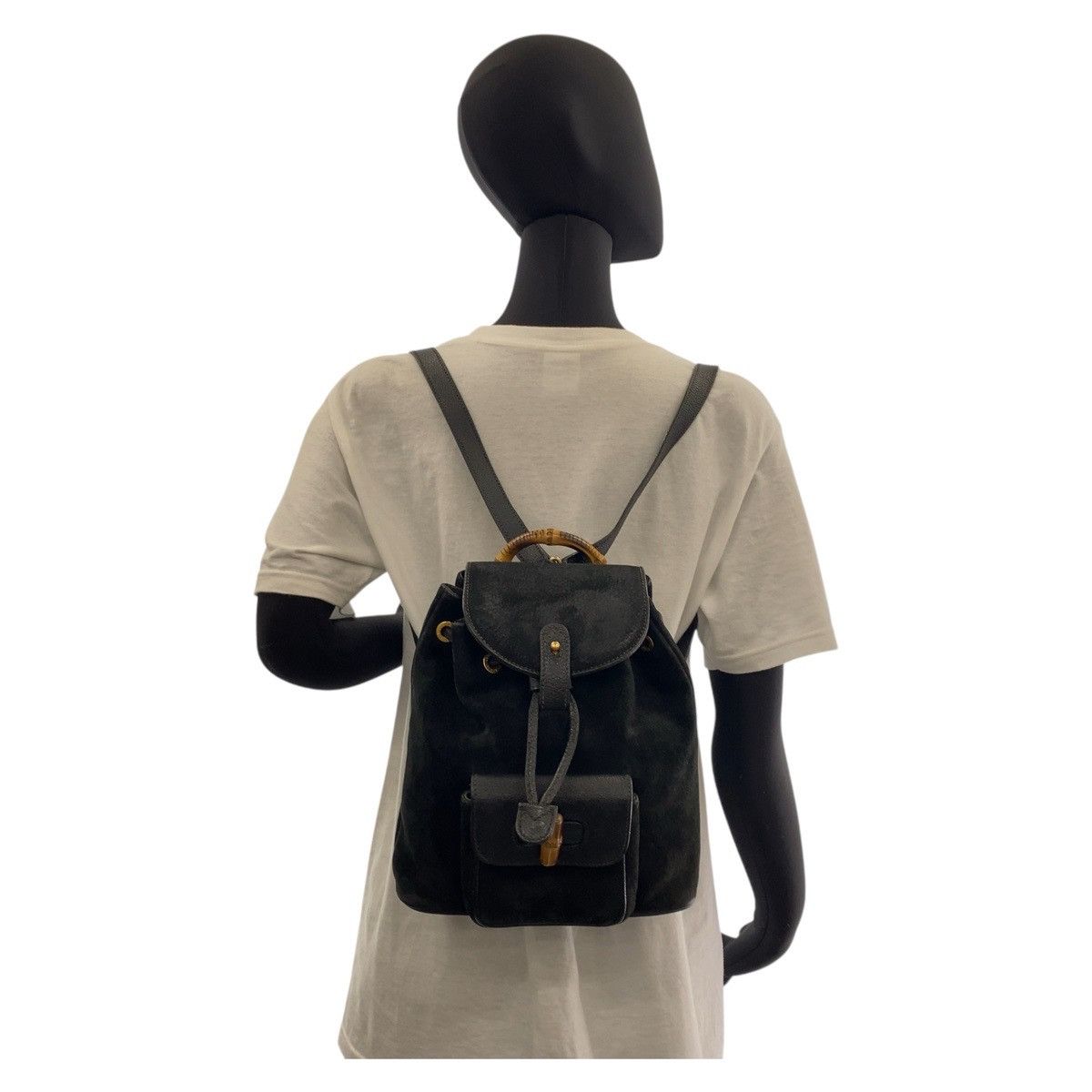 Gucci Gucci Bamboo Suede Backpack Leather Backpack 003 1705 0030 DUTY FREE for USA