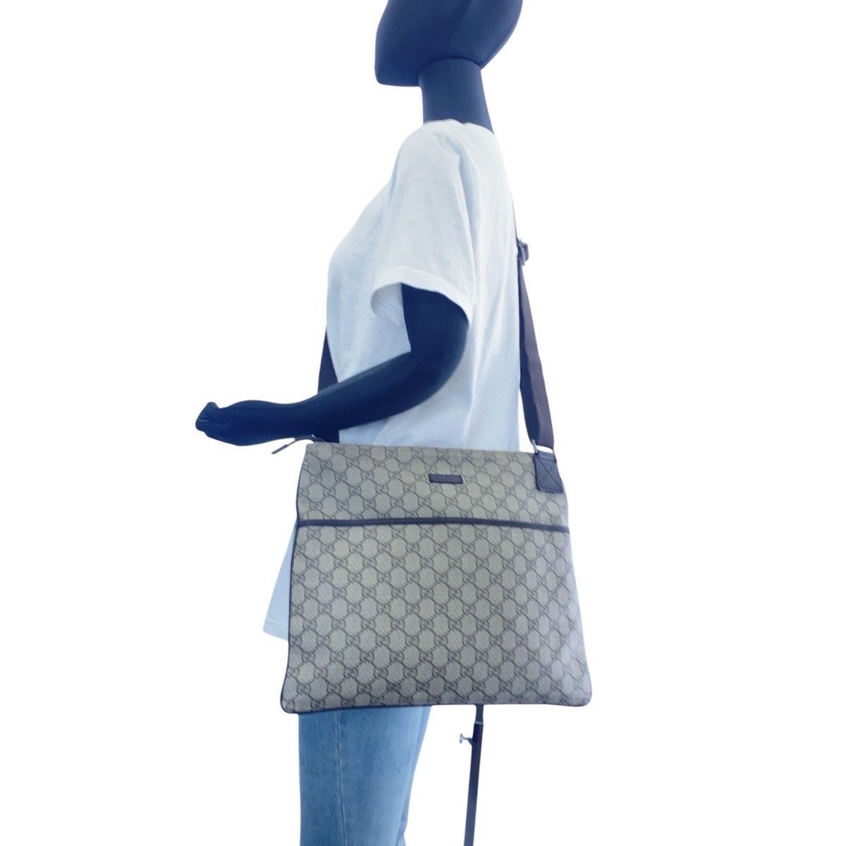 Gucci Gucci Gucci GG Supreme Canvas Shoulder Bag Leather Shoulder Bag 141198 DUTY FREE for USA Size ONE SIZE - 6 Thumbnail
