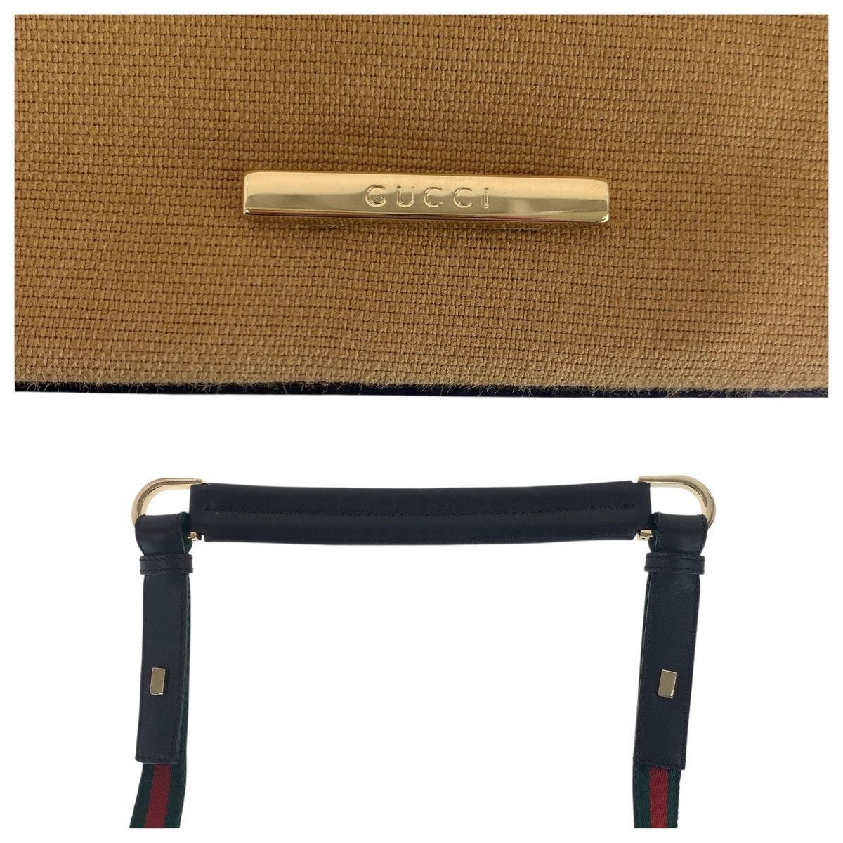Gucci Gucci Gucci Sherry Line Canvas/Leather Shoulder Bag Textile Shoulder Bag 001 4286 DUTY FREE for USA Size ONE SIZE - 5 Thumbnail
