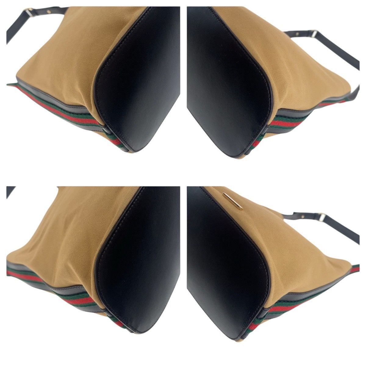 Gucci Gucci Gucci Sherry Line Canvas/Leather Shoulder Bag Textile Shoulder Bag 001 4286 DUTY FREE for USA Size ONE SIZE - 3 Thumbnail