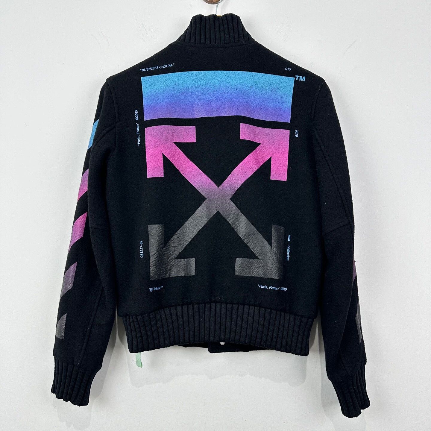 Off-White Off-White Gradient Cashmere Bomber Jacket Size US XXS / EU 40 - 2 Thumbnail
