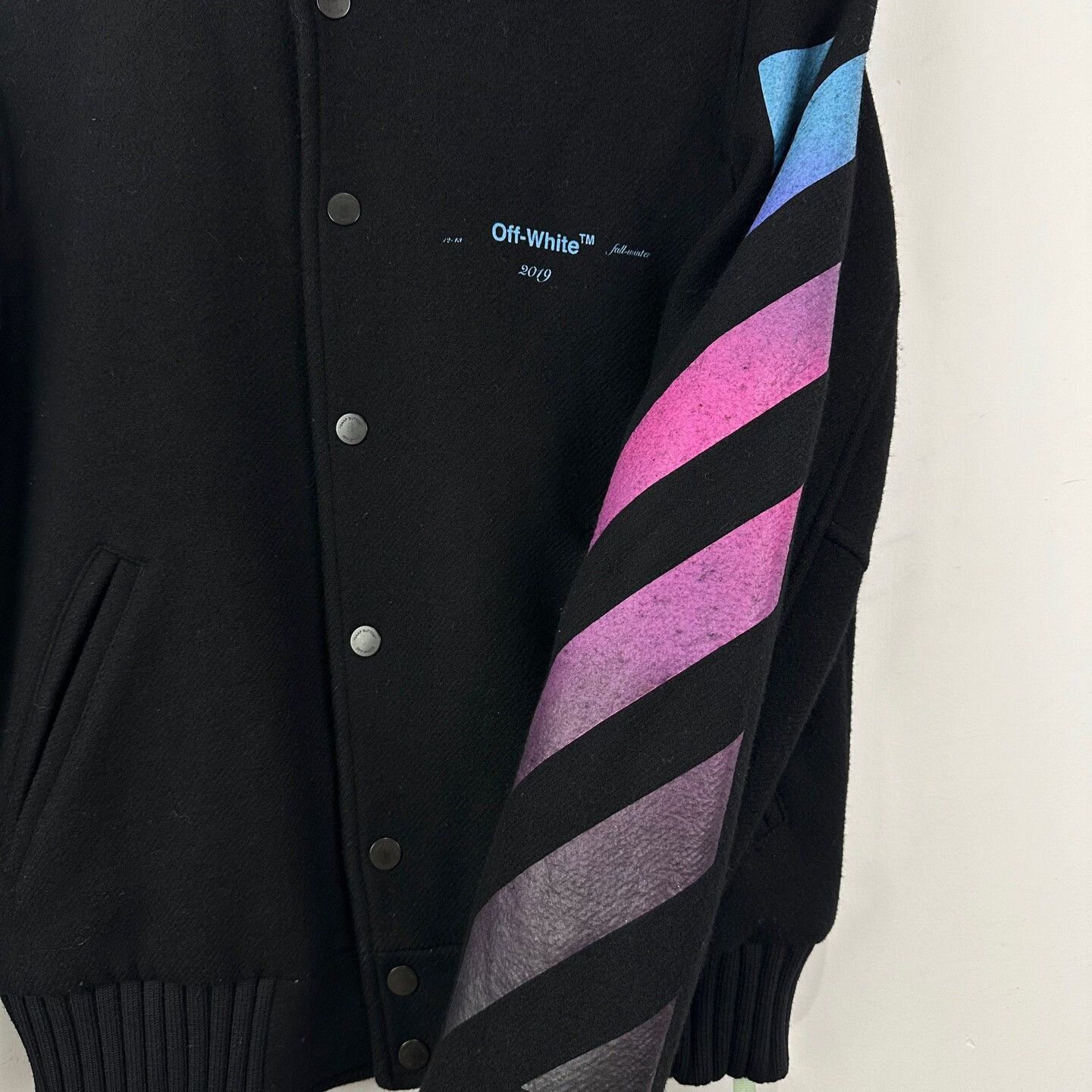 Off-White Off-White Gradient Cashmere Bomber Jacket Size US XXS / EU 40 - 4 Thumbnail