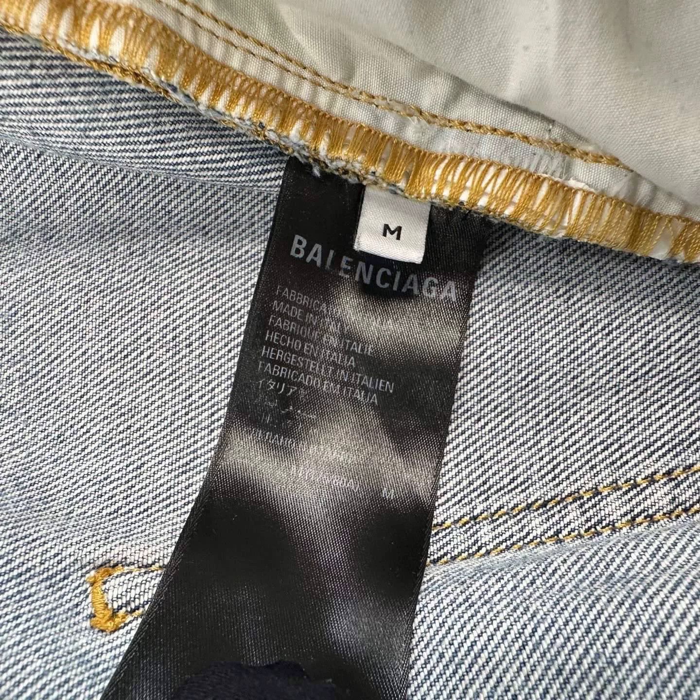 Balenciaga Balenciaga Men's Cropped Wide-Leg Jeans Size US 28 / EU 44 - 6 Thumbnail