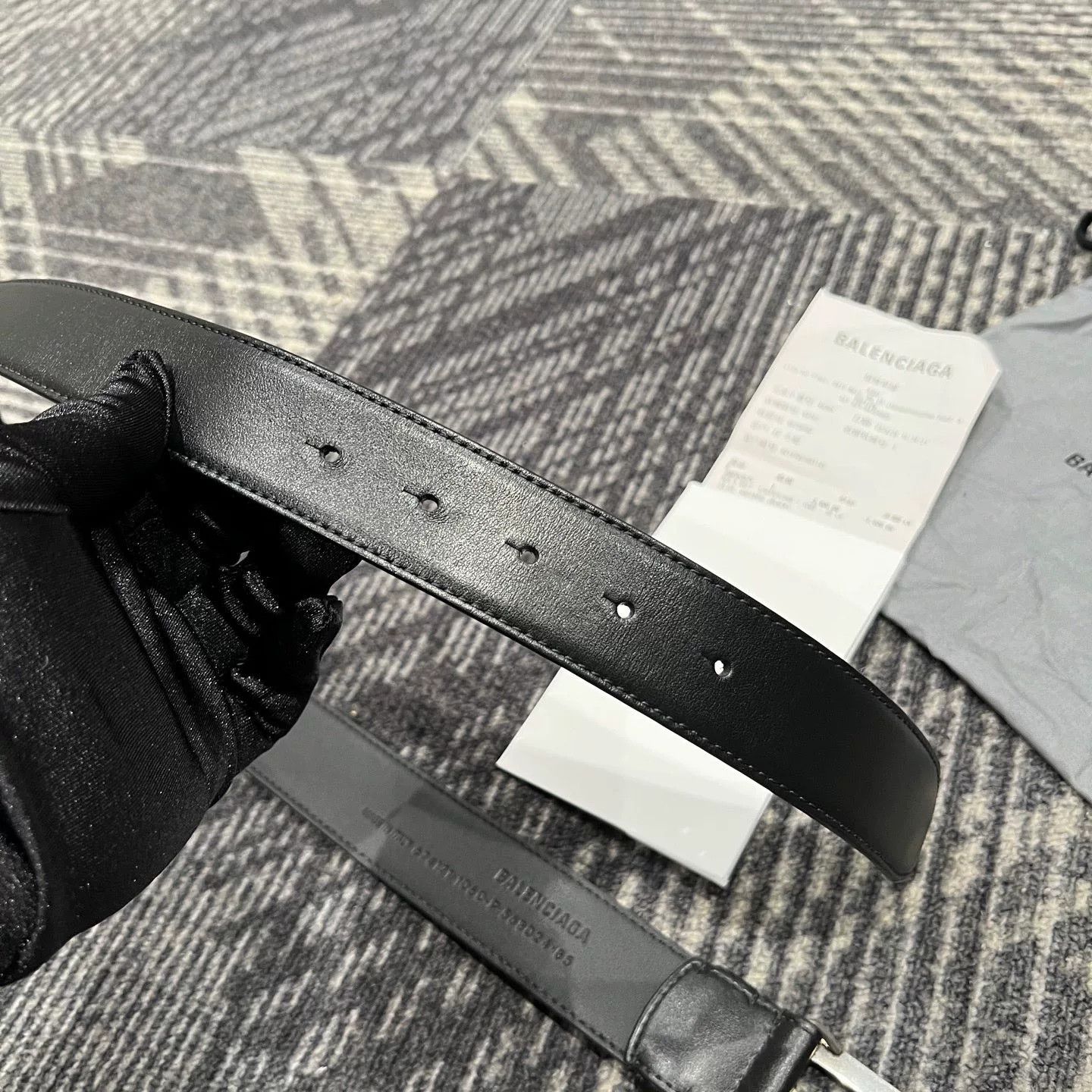 Balenciaga Balenciaga BB Logo Buckle Leather Belt Size ONE SIZE - 8 Thumbnail