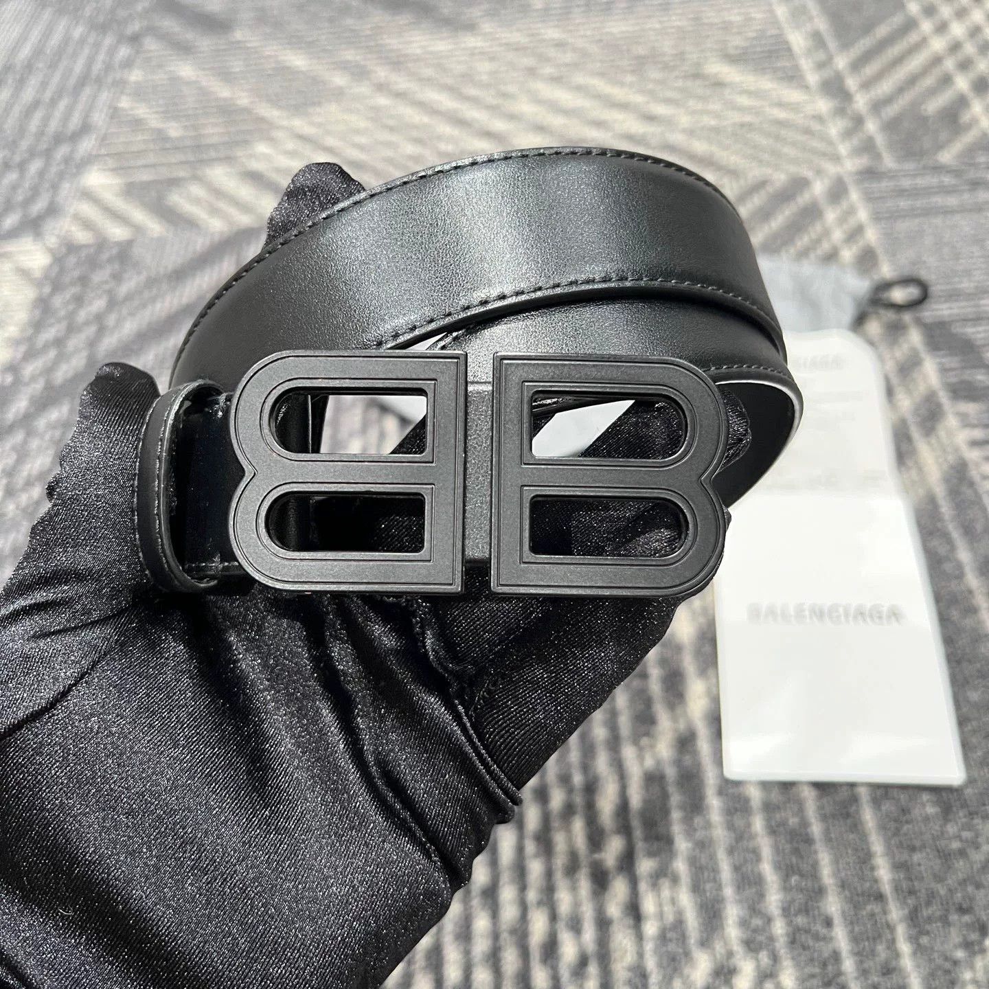Balenciaga Balenciaga BB Logo Buckle Leather Belt Size ONE SIZE - 3 Thumbnail