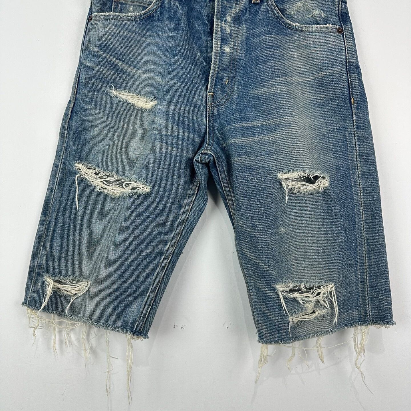 Celine Celine Distressed Denim Shorts Size 29 Size 29" - 4 Thumbnail
