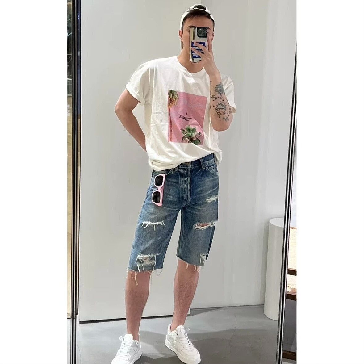 Celine Celine Distressed Denim Shorts Size 29 Size 29" - 7 Thumbnail