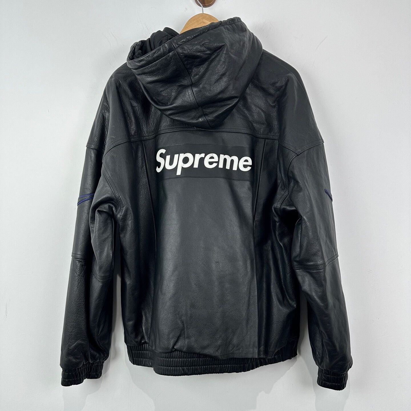 Supreme Supreme Nike Leather Jacket with Box Logo Size US M / EU 48-50 / 2 - 2 Thumbnail