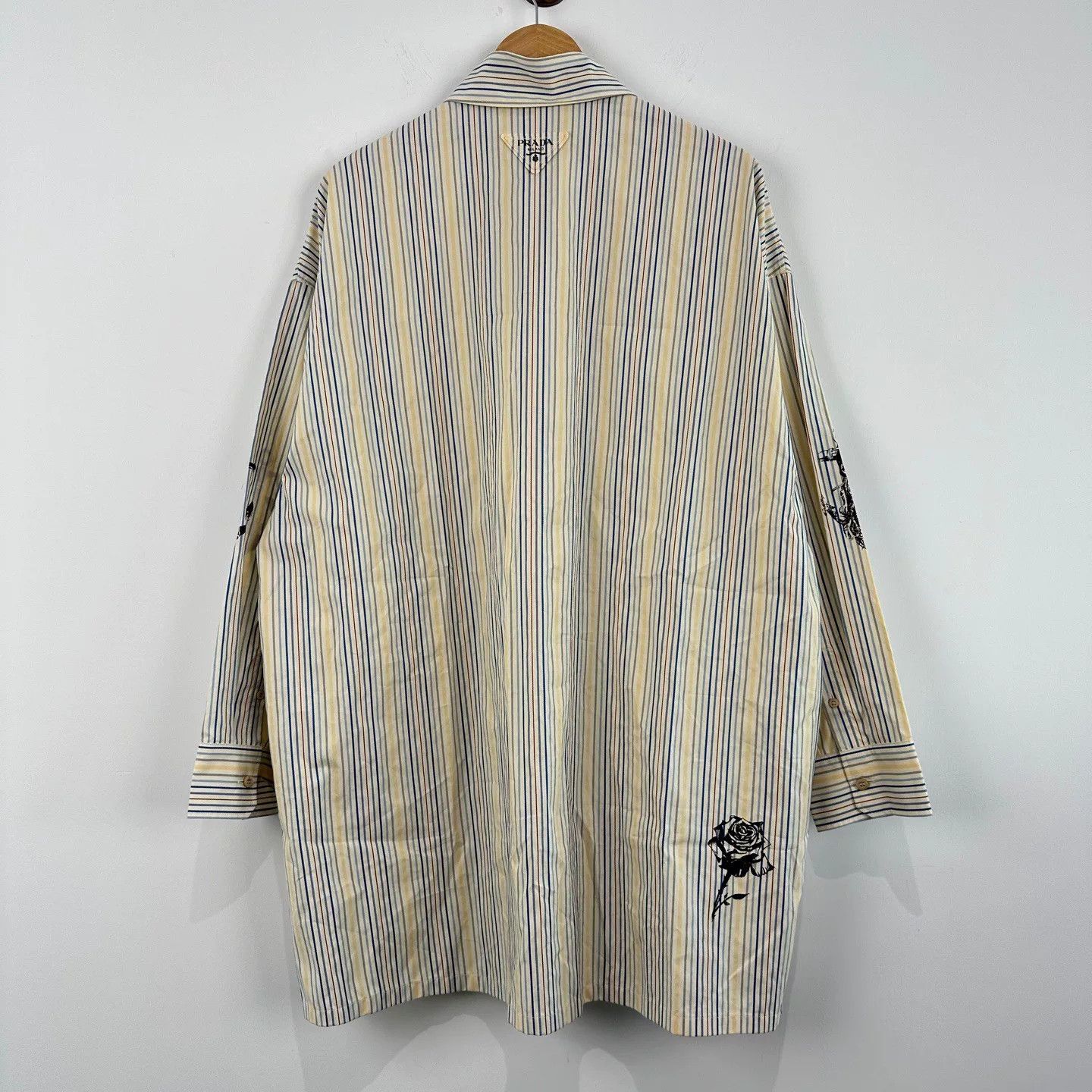 Prada Prada Striped Shirt with Fish Print Size M / US 6-8 / IT 42-44 - 2 Thumbnail