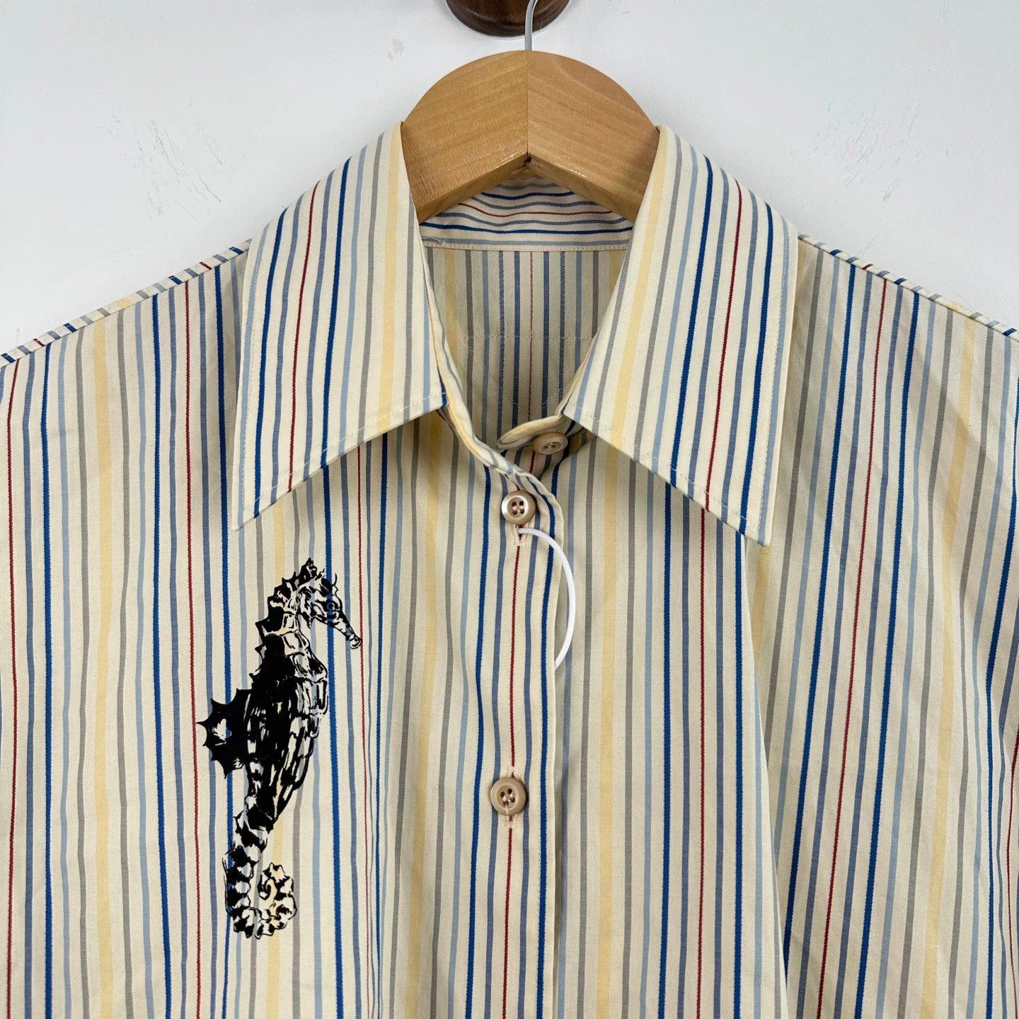 Prada Prada Striped Shirt with Fish Print Size M / US 6-8 / IT 42-44 - 3 Thumbnail