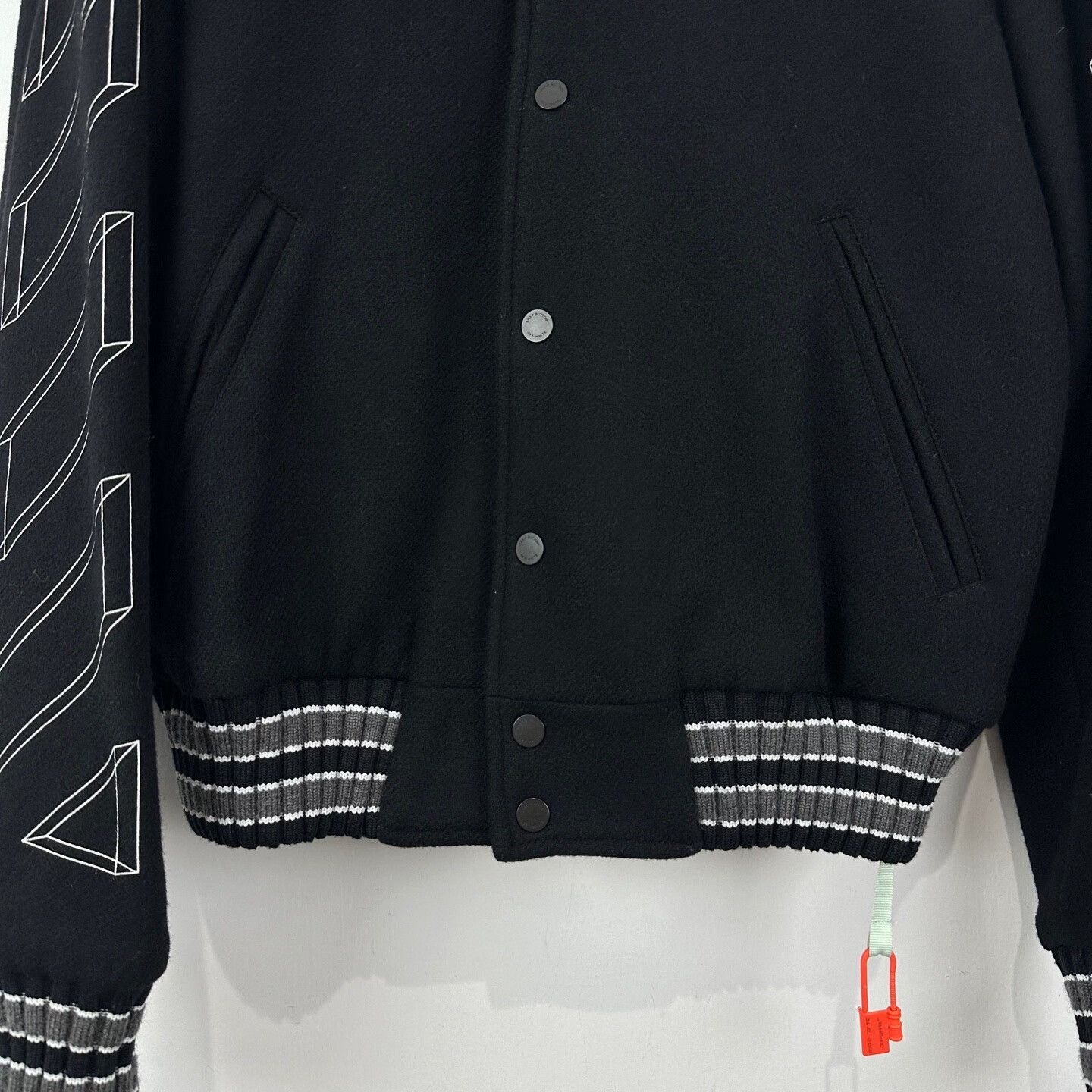 Off-White Off-White Sketch Arrow Baseball Jacket Size US S / EU 44-46 / 1 - 4 Thumbnail