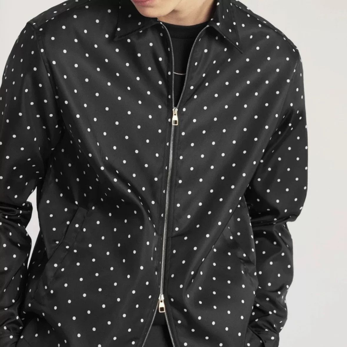 Alfred Dunhill Dunhill Polka Dot Zip Jacket Size S Size US S / EU 44-46 / 1 - 7 Thumbnail