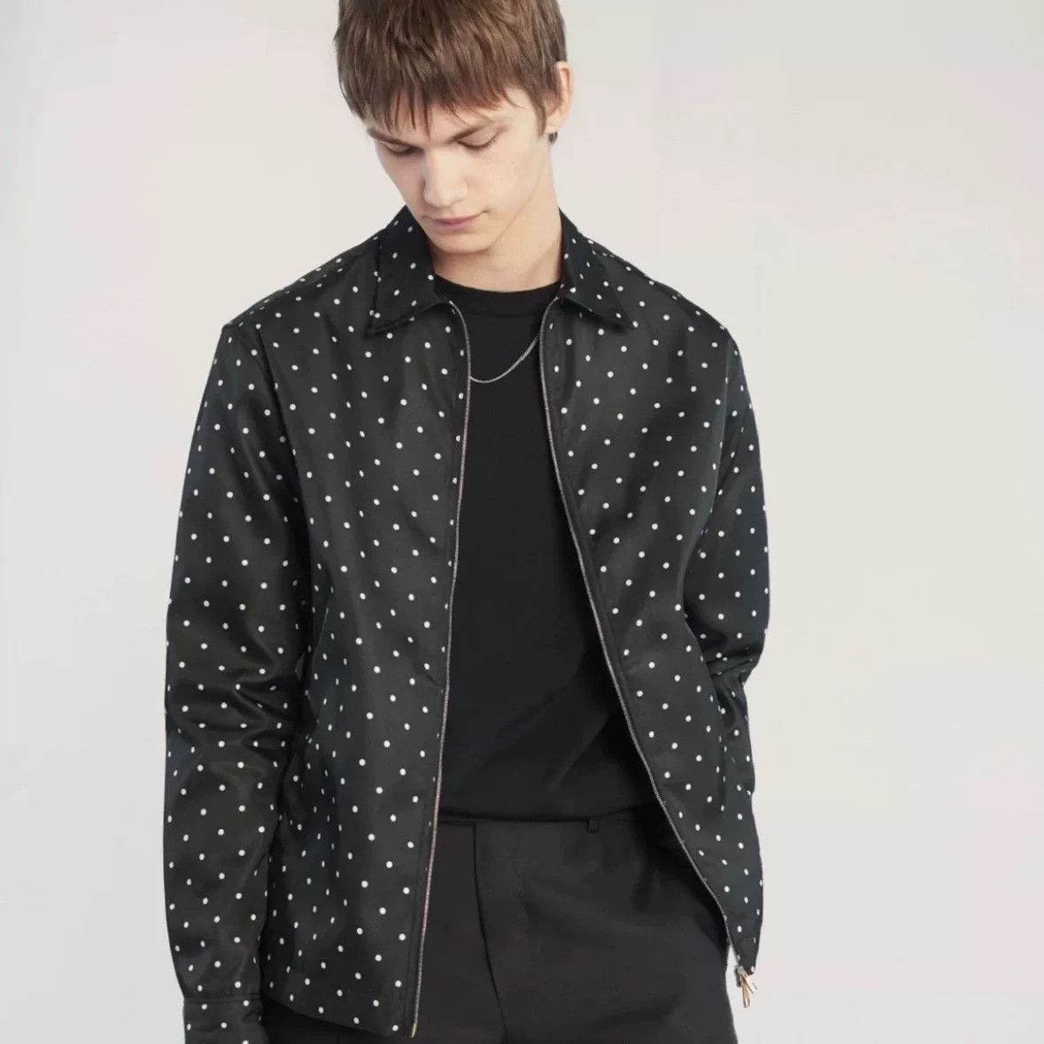 Alfred Dunhill Dunhill Polka Dot Zip Jacket Size S Size US S / EU 44-46 / 1 - 6 Thumbnail