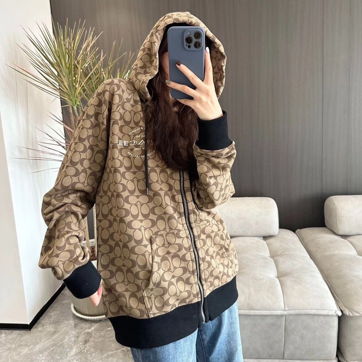 Coach Coach Monogram Print Zip Jacket Size M / US 6-8 / IT 42-44 - 7 Thumbnail