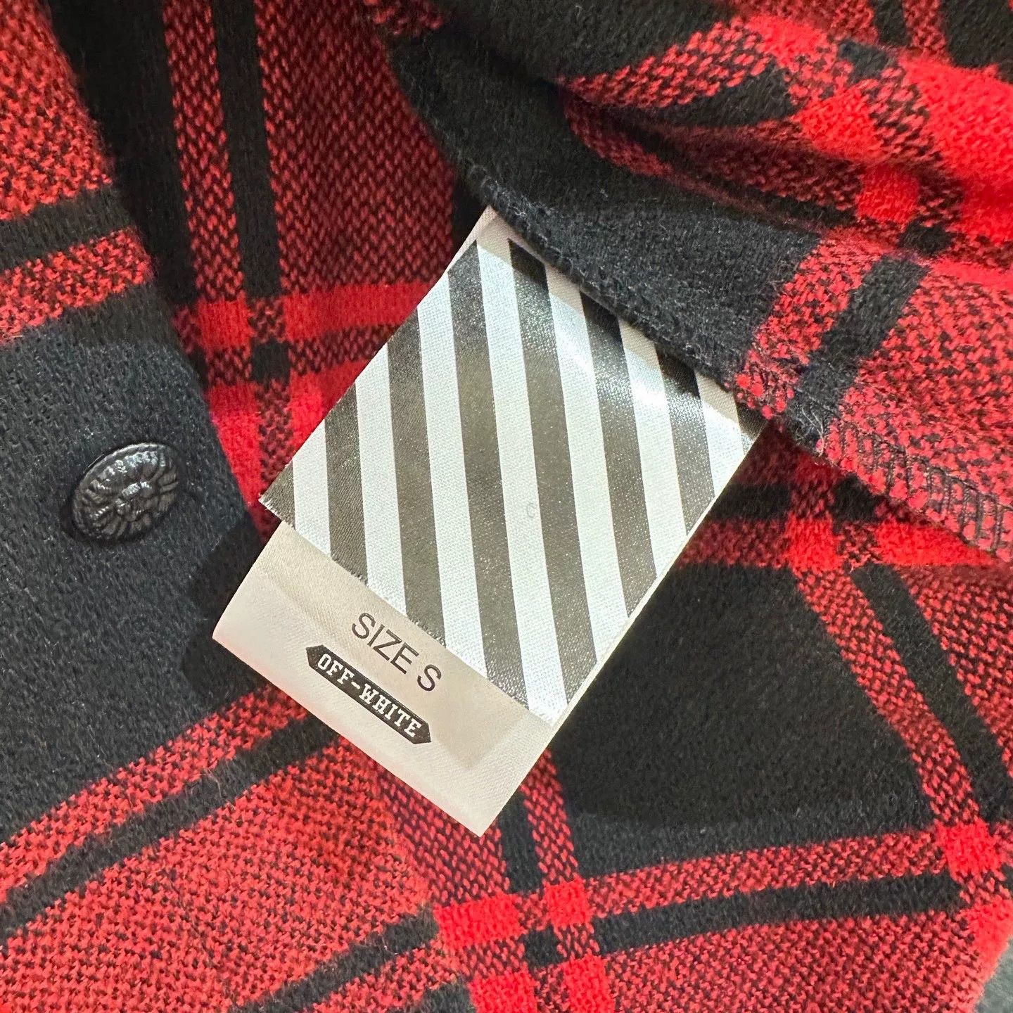 Off-White Off-White Red Plaid Wool Jacket Size S Size US S / EU 44-46 / 1 - 5 Thumbnail