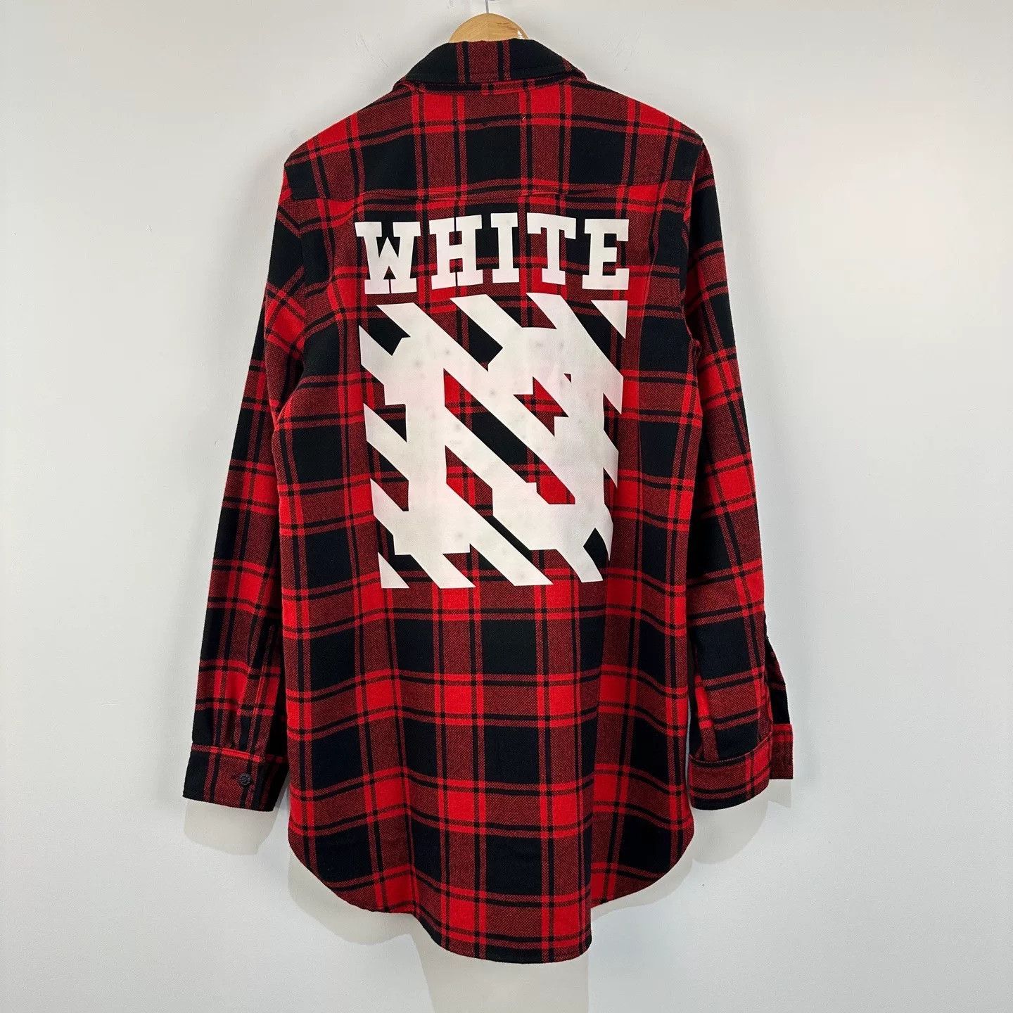 Off-White Off-White Red Plaid Wool Jacket Size S Size US S / EU 44-46 / 1 - 2 Thumbnail