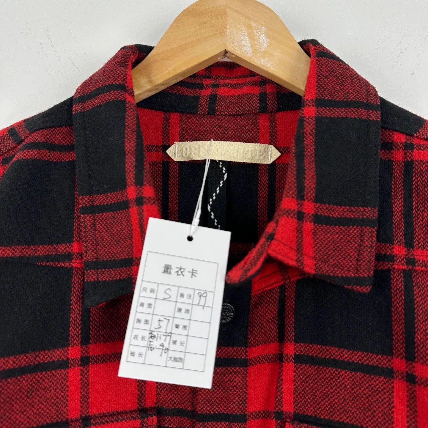 Off-White Off-White Red Plaid Wool Jacket Size S Size US S / EU 44-46 / 1 - 3 Thumbnail