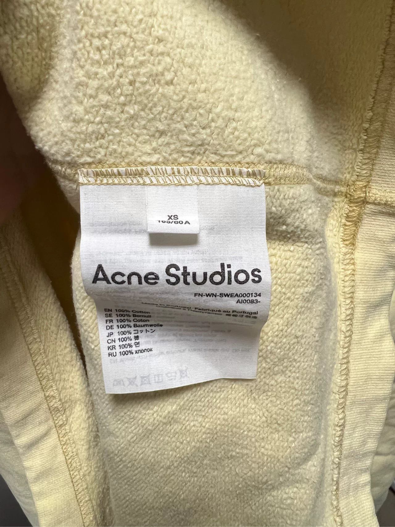 Acne Studios Acne Studios Yellow Hoodie for Women Size XS / US 0-2 / IT 36-38 - 4 Thumbnail