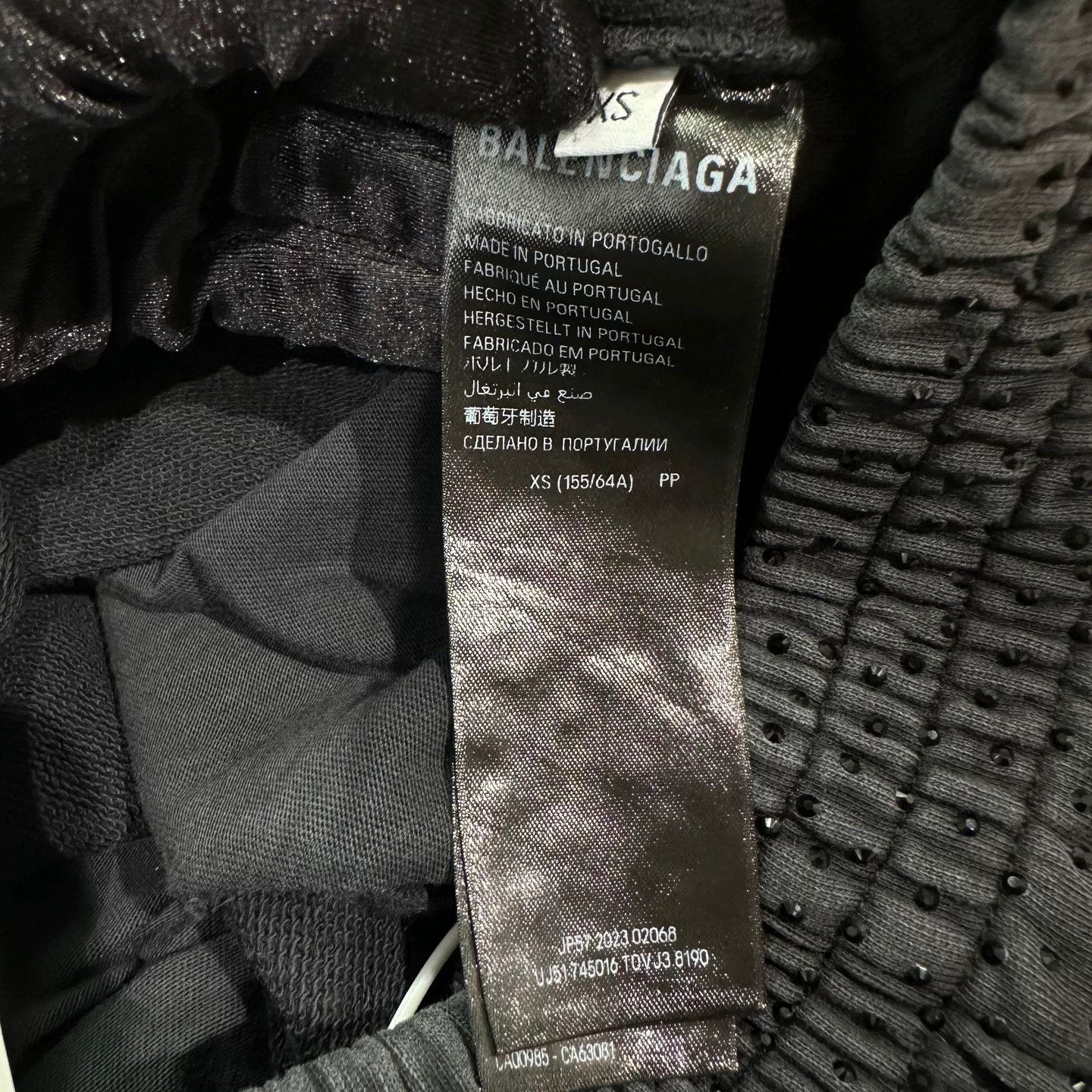 Balenciaga Balenciaga Vintage Rhinestone Wide-Leg Pants Size 26" / US 2 / IT 38 - 5 Thumbnail