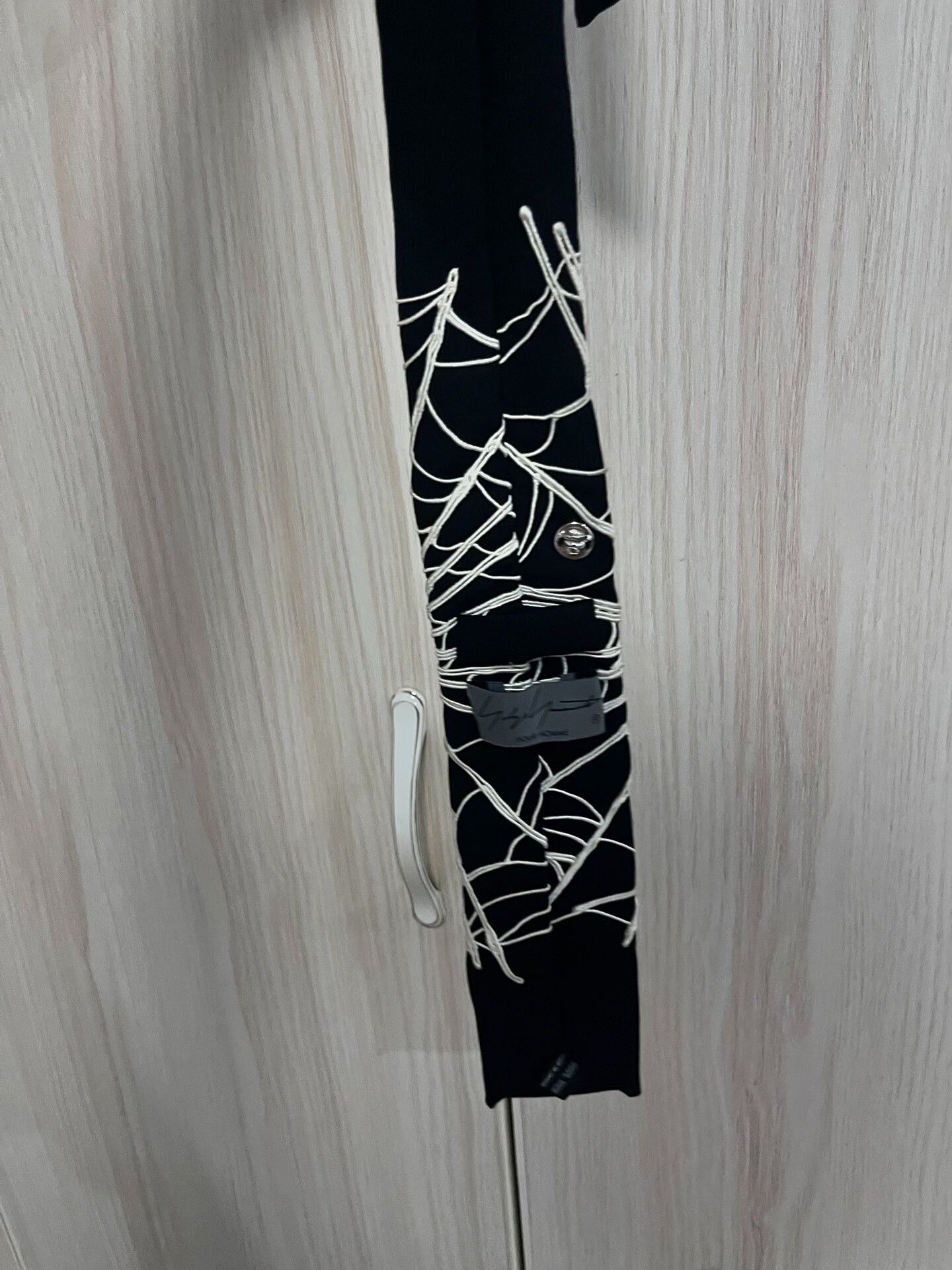 Yohji Yamamoto Yohji Yamamoto Spider Web Embroidered Tie Size ONE SIZE - 2 Thumbnail
