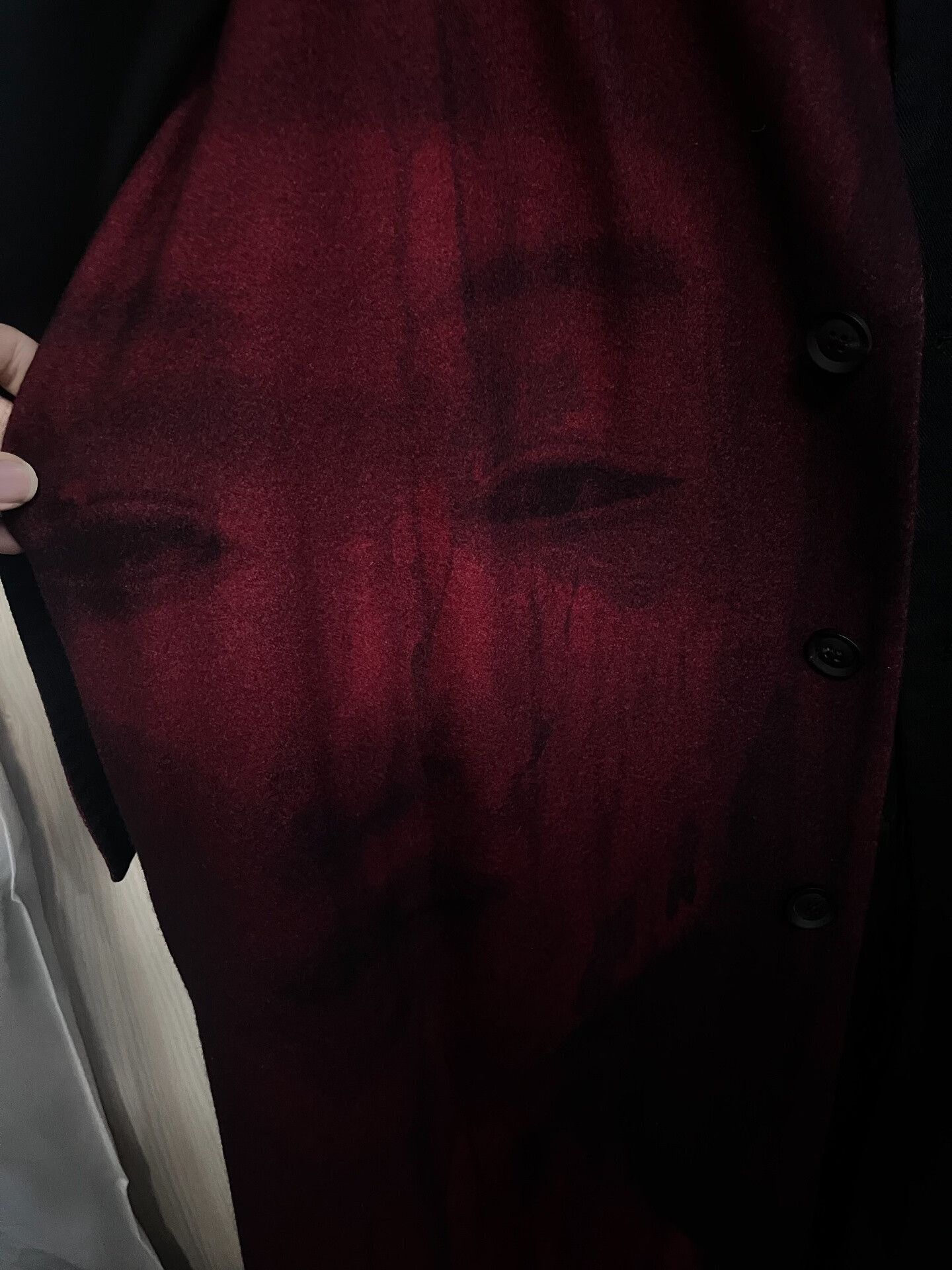 Yohji Yamamoto Yohji Yamamoto Red and Black Coat Size US S / EU 44-46 / 1 - 5 Thumbnail
