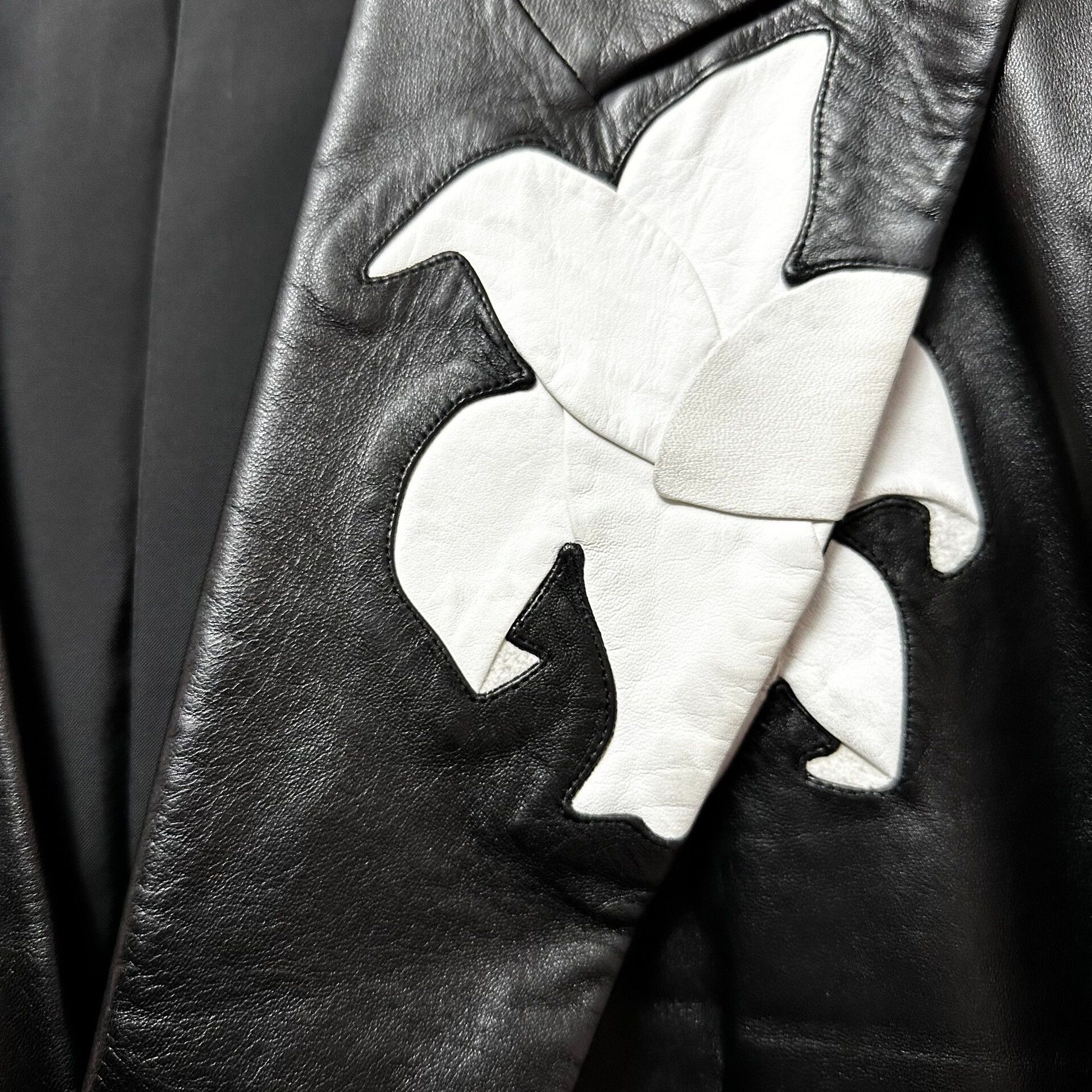Yohji Yamamoto Yohji Yamamoto Black Blazer with Floral Design Size US L / EU 52-54 / 3 - 2 Thumbnail