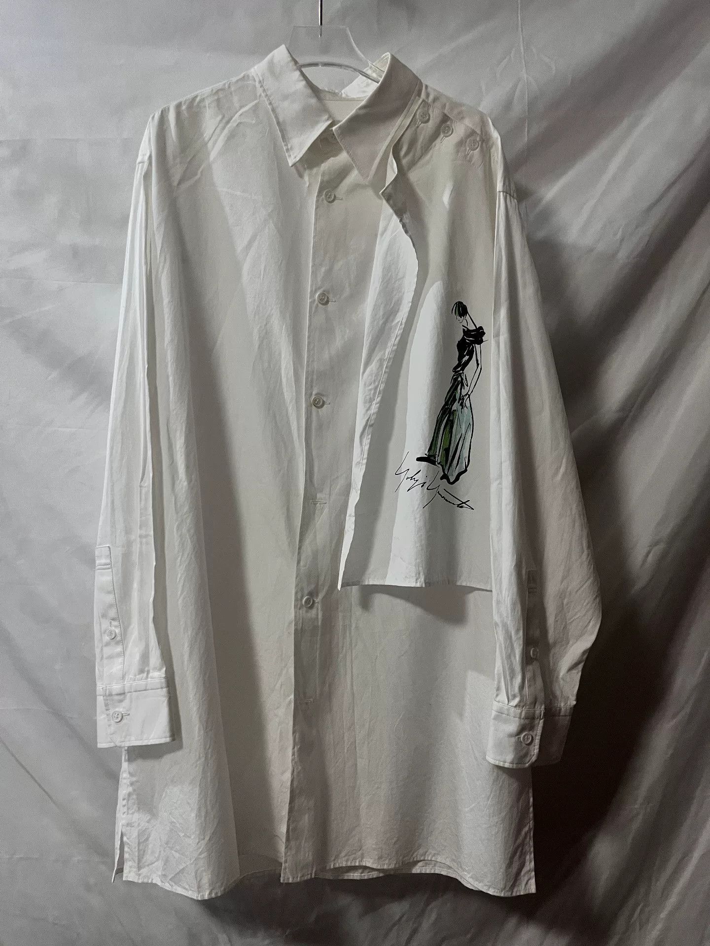 Yohji Yamamoto Yohji Yamamoto Hand-Painted Portrait Shirt Size L / US 10 / IT 46 - 2 Thumbnail