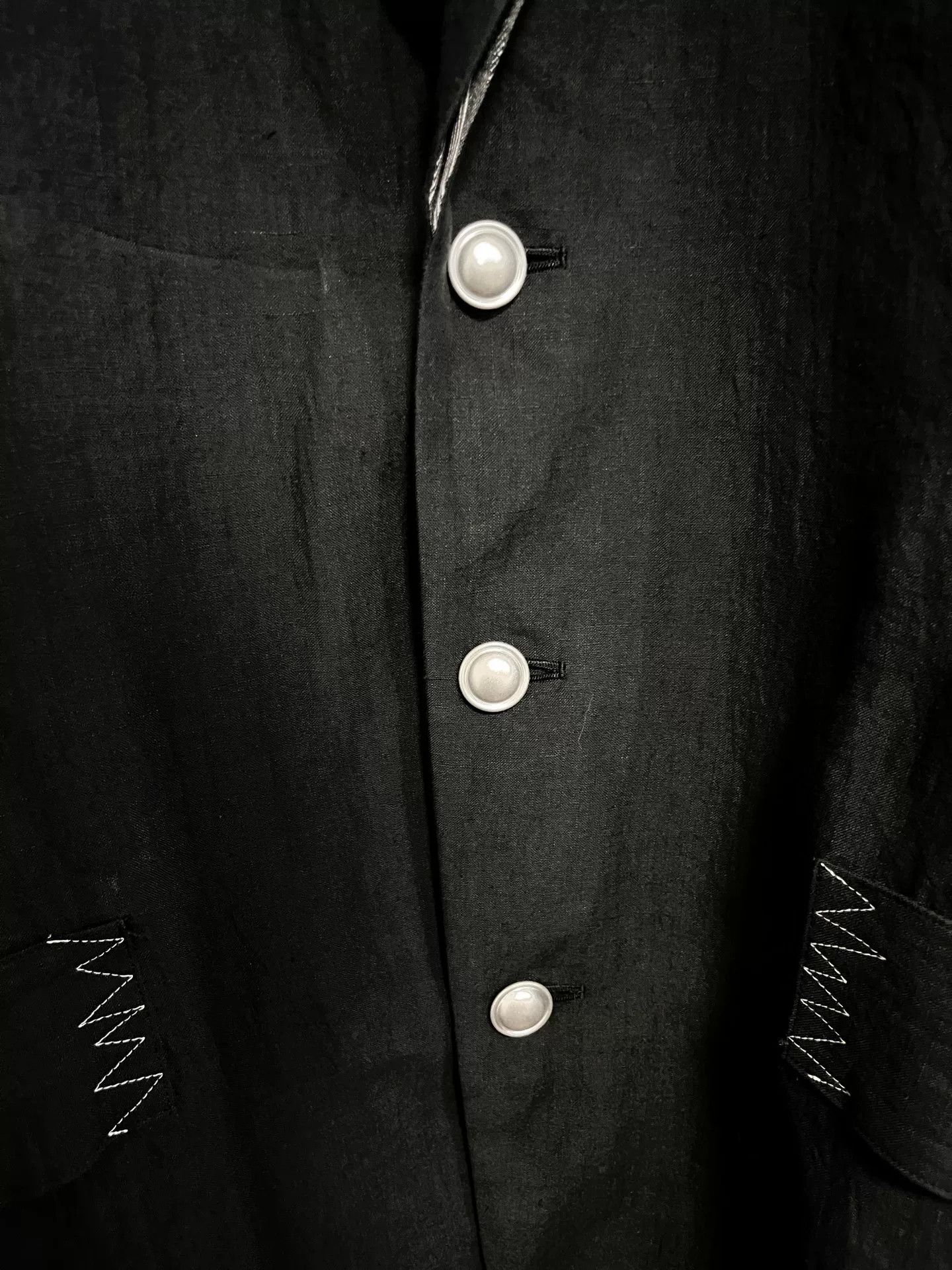Yohji Yamamoto Yohji Yamamoto Black Button-Up Jacket Size US XL / EU 56 / 4 - 6 Thumbnail