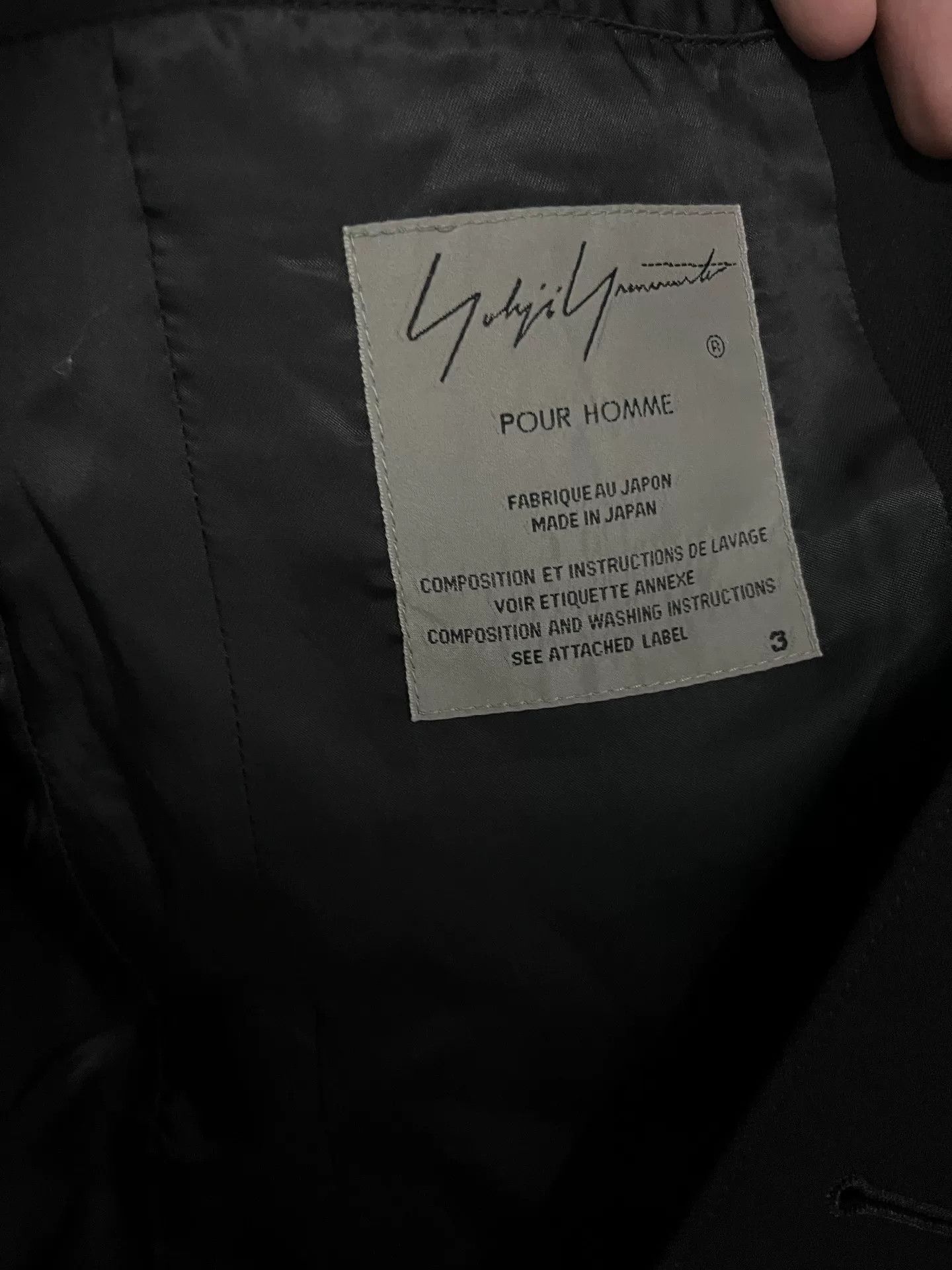Yohji Yamamoto Yohji Yamamoto Black Short Coat Size US L / EU 52-54 / 3 - 3 Thumbnail