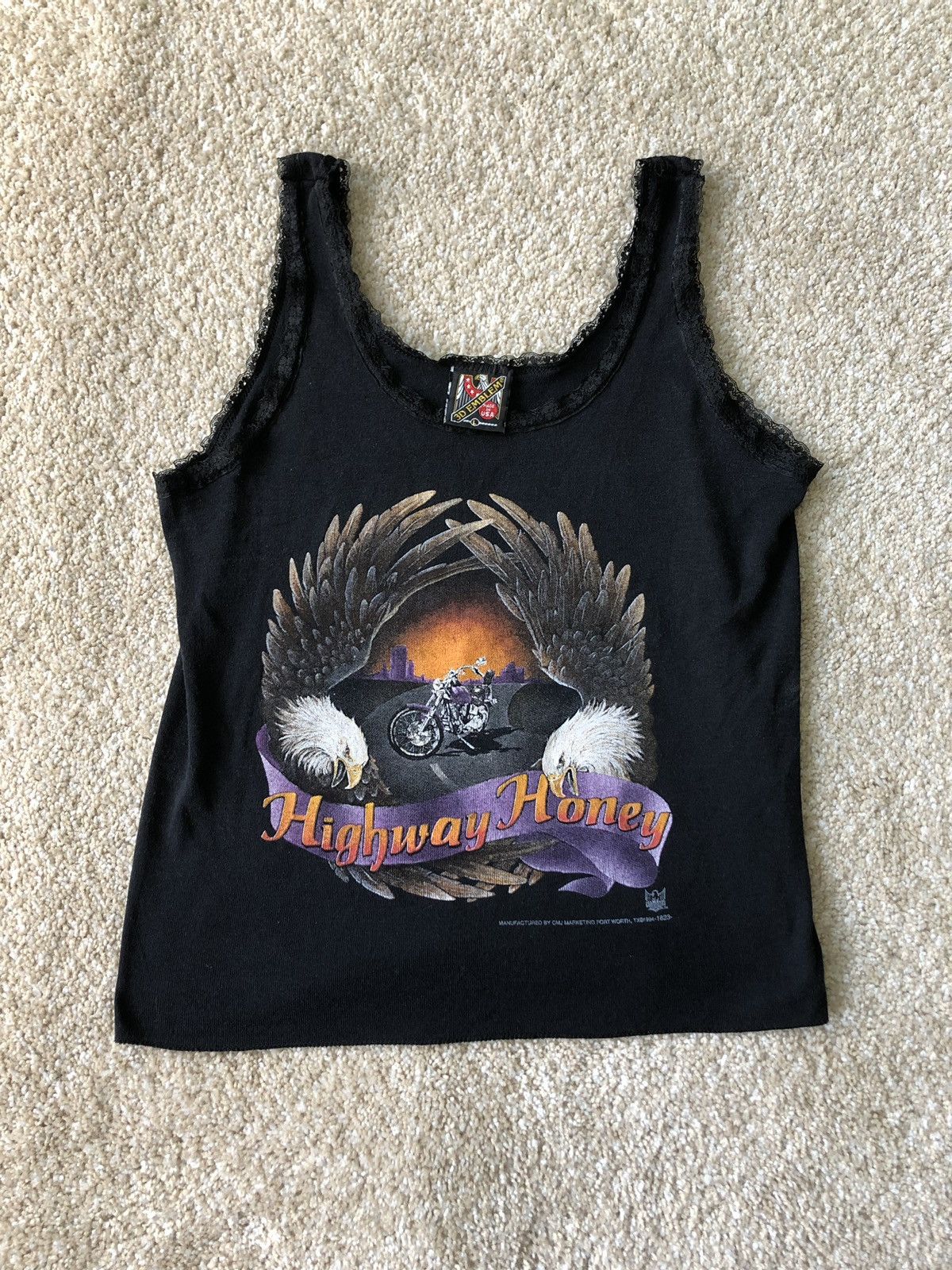 1994 vintage 3D Emblem Harley Davidson tank shops top